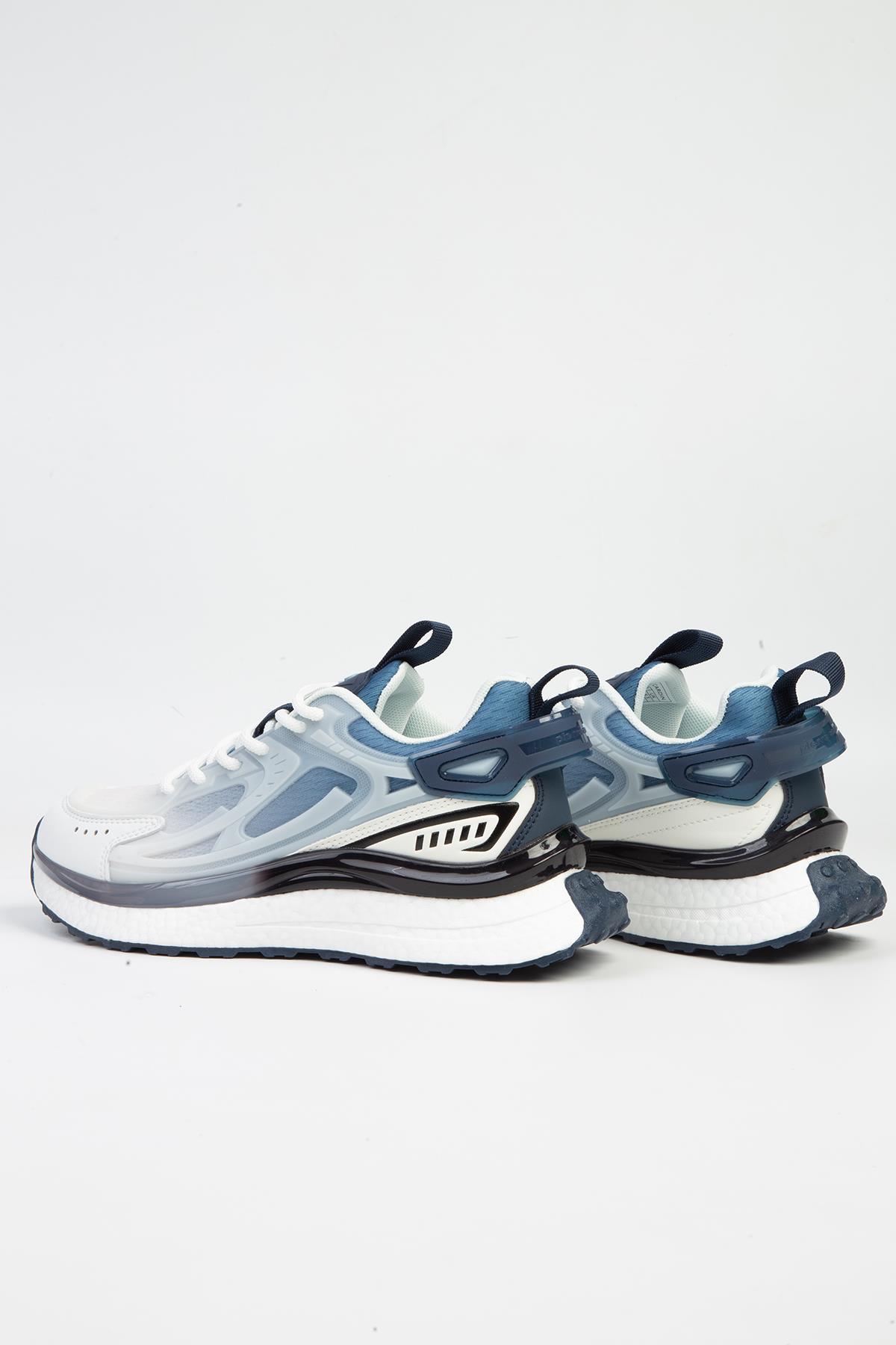 ® | PCI-10106 Beyaz Mavi-İTHAL Kadın Spor Ayakkabı - Görsel 4