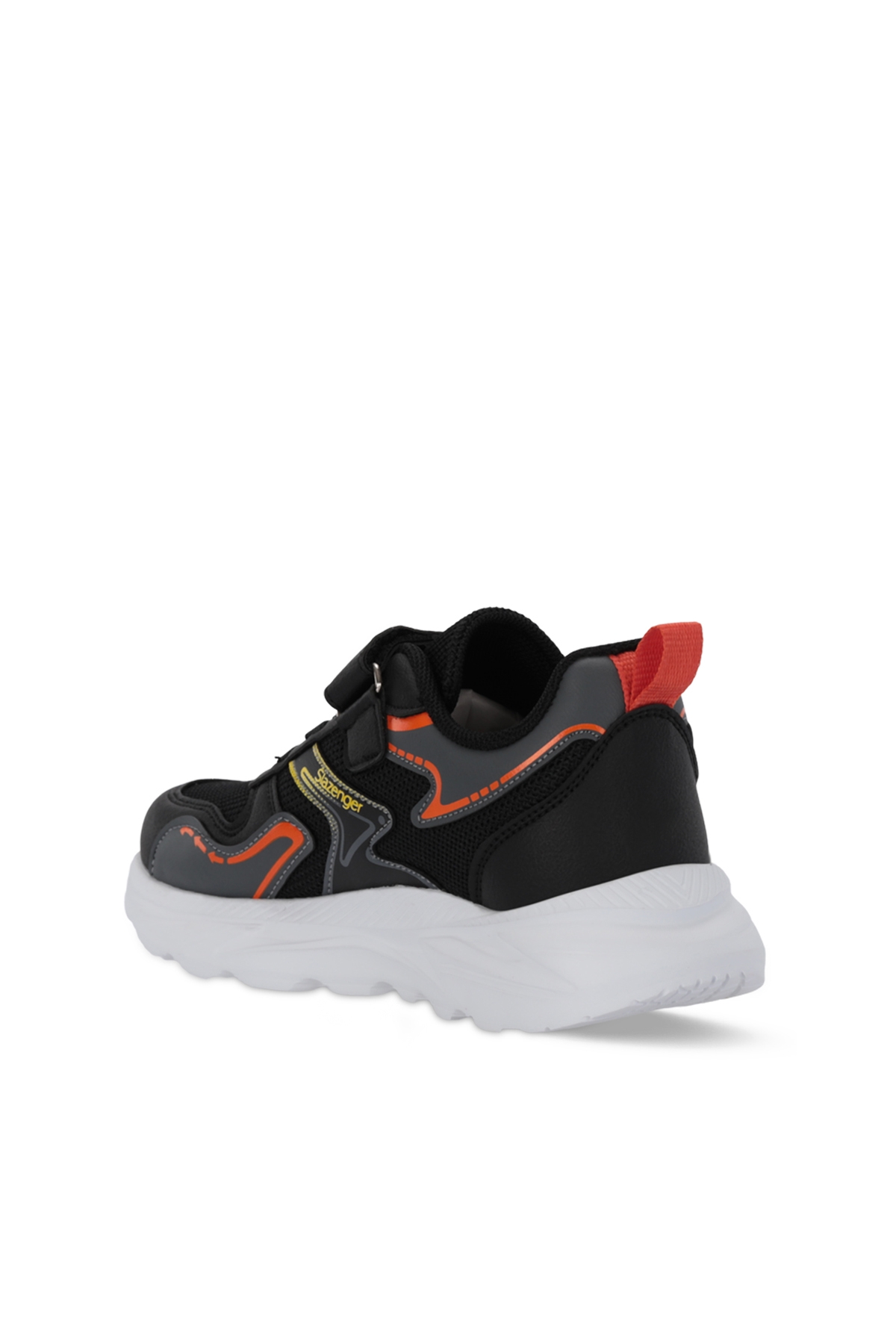 KAROLIS Erkek Çocuk Cırt Cırtlı Siyah / Turuncu Günlük Spor Ayakkabısı - Görsel 4
