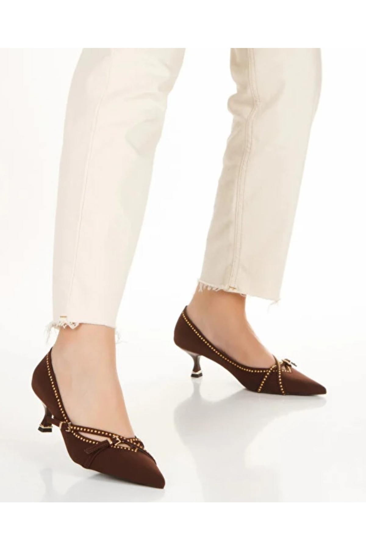 Zımba Toka Detaylı Stiletto Kadın Ayakkabı - Görsel 3