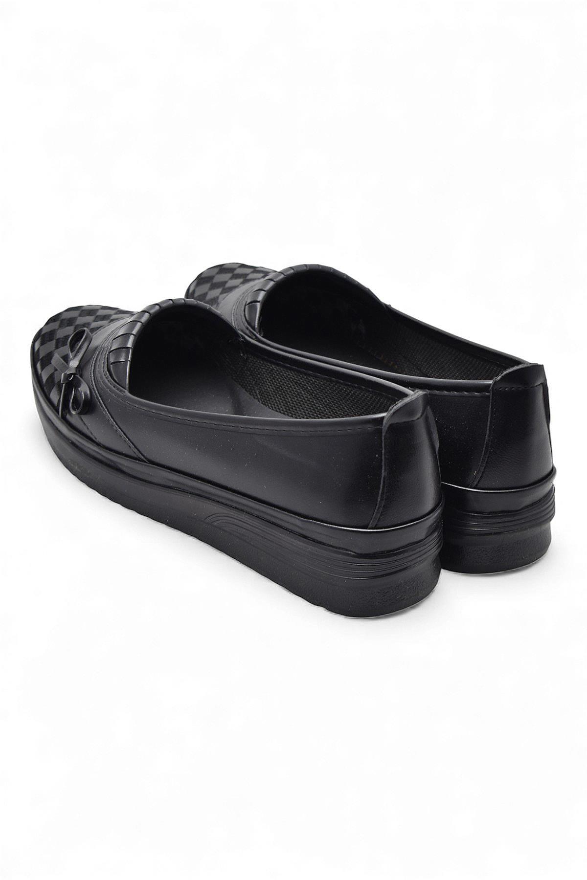 25-22 Ortopedik Taban Siyah Günlük Kadın Ayakkabı Casual Kadın Ayakkabı - Görsel 5