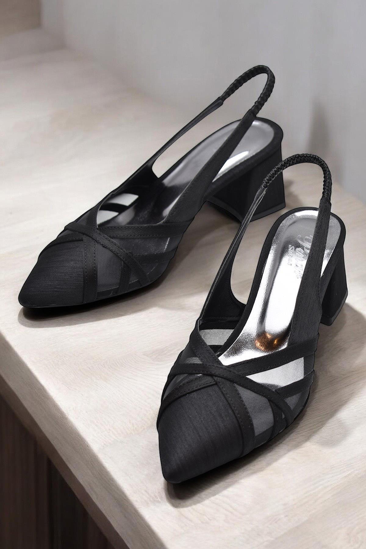 6521 4cm Kadın Topuklu Ayakkabı Stiletto Abiye Düğün Nişan Ayakkabısı - Görsel 3