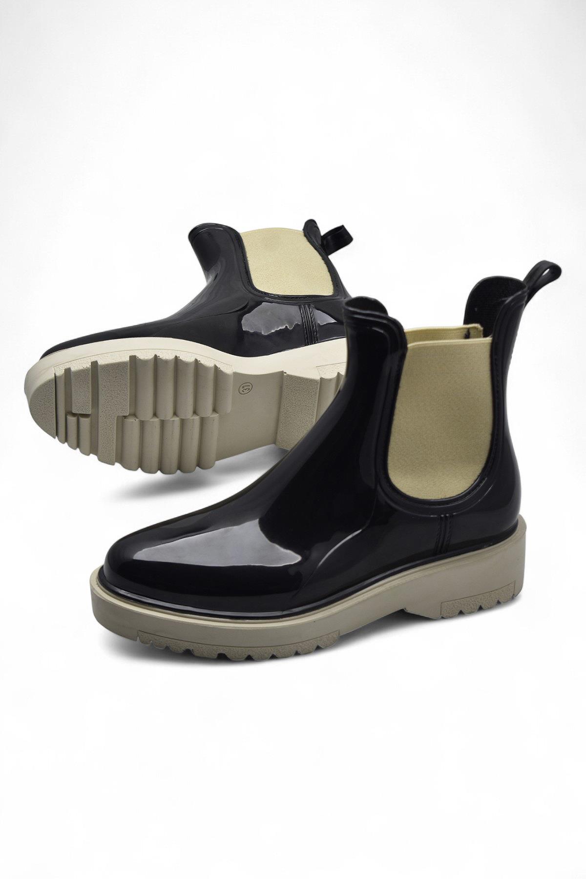 300-50 Ortopedik Taban Lastikli Günlük Kadın Bot Plastik Bot SU GEÇİRMEZ Kadın Bot - Görsel 3