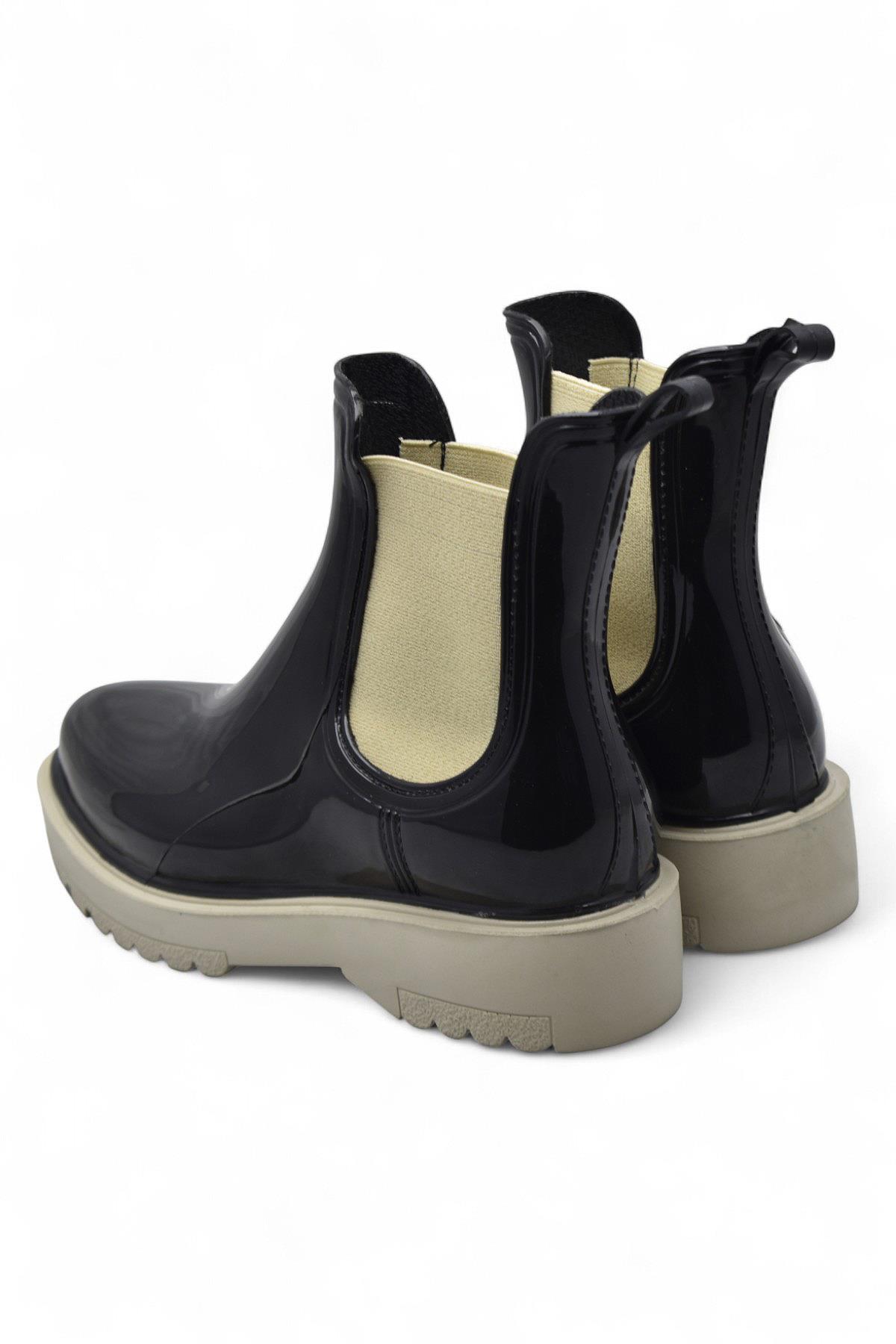 300-50 Ortopedik Taban Lastikli Günlük Kadın Bot Plastik Bot SU GEÇİRMEZ Kadın Bot - Görsel 4