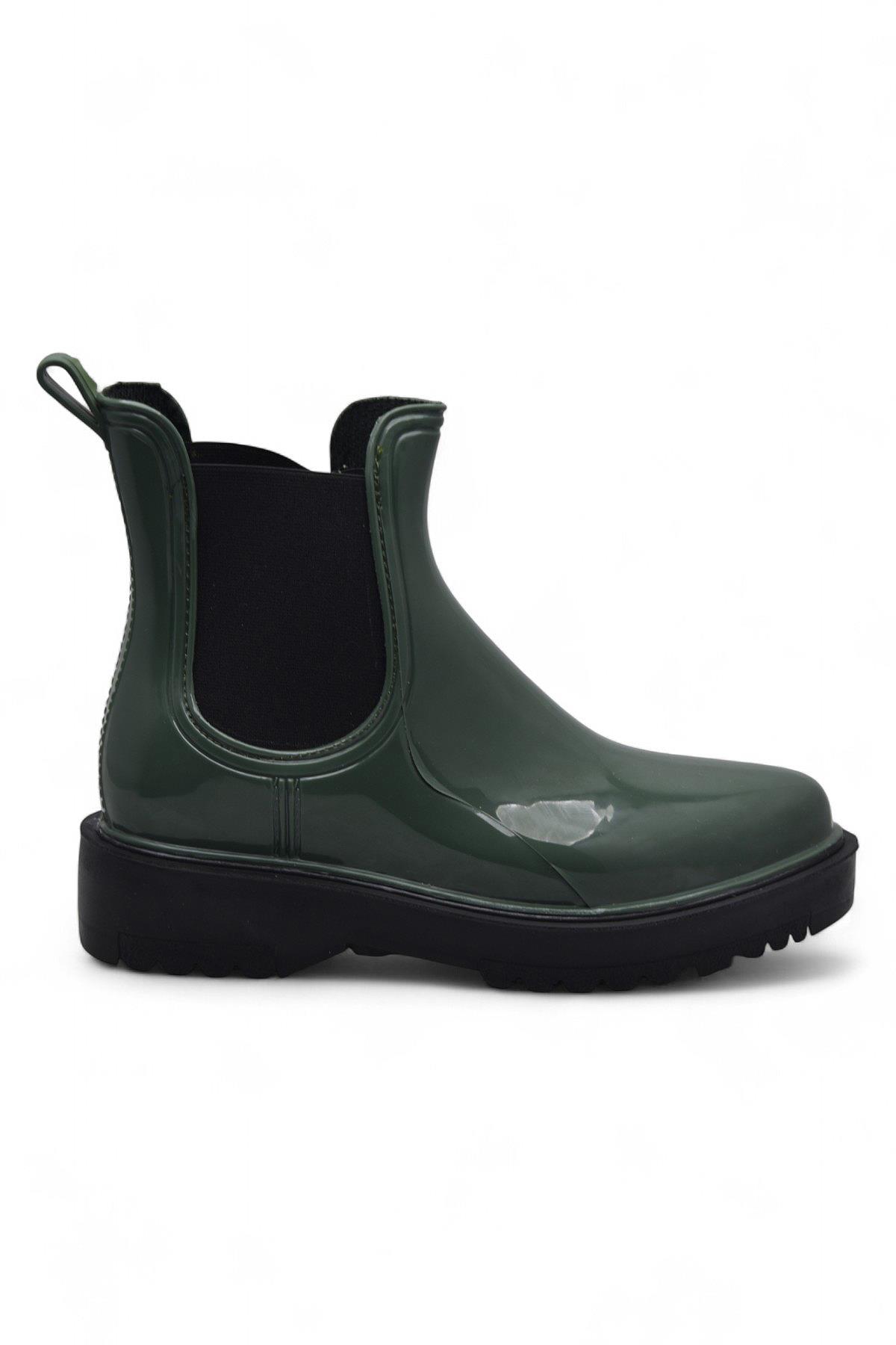 300-50 Ortopedik Taban Lastikli Günlük Kadın Bot Plastik Bot SU GEÇİRMEZ Kadın Bot - Görsel 2