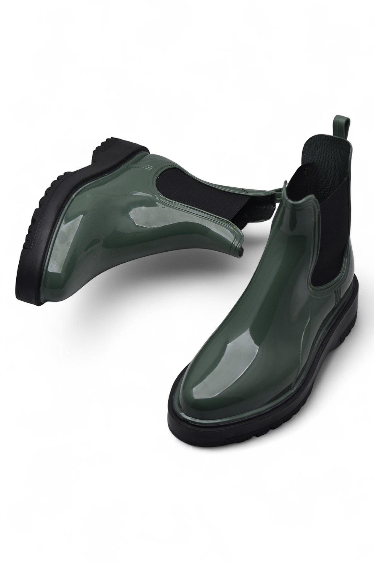 300-50 Ortopedik Taban Lastikli Günlük Kadın Bot Plastik Bot SU GEÇİRMEZ Kadın Bot - Görsel 5