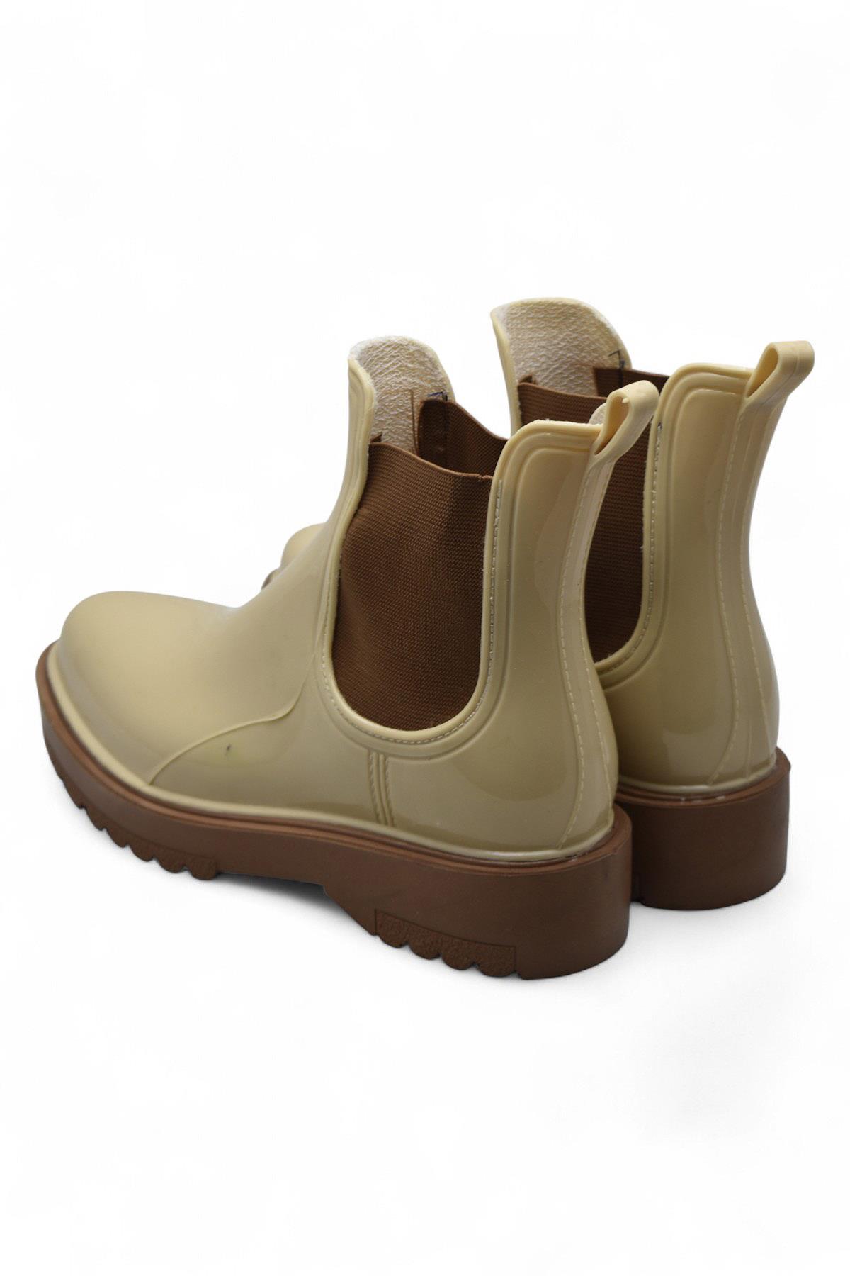 300-50 Ortopedik Taban Lastikli Günlük Kadın Bot Plastik Bot SU GEÇİRMEZ Kadın Bot - Görsel 5