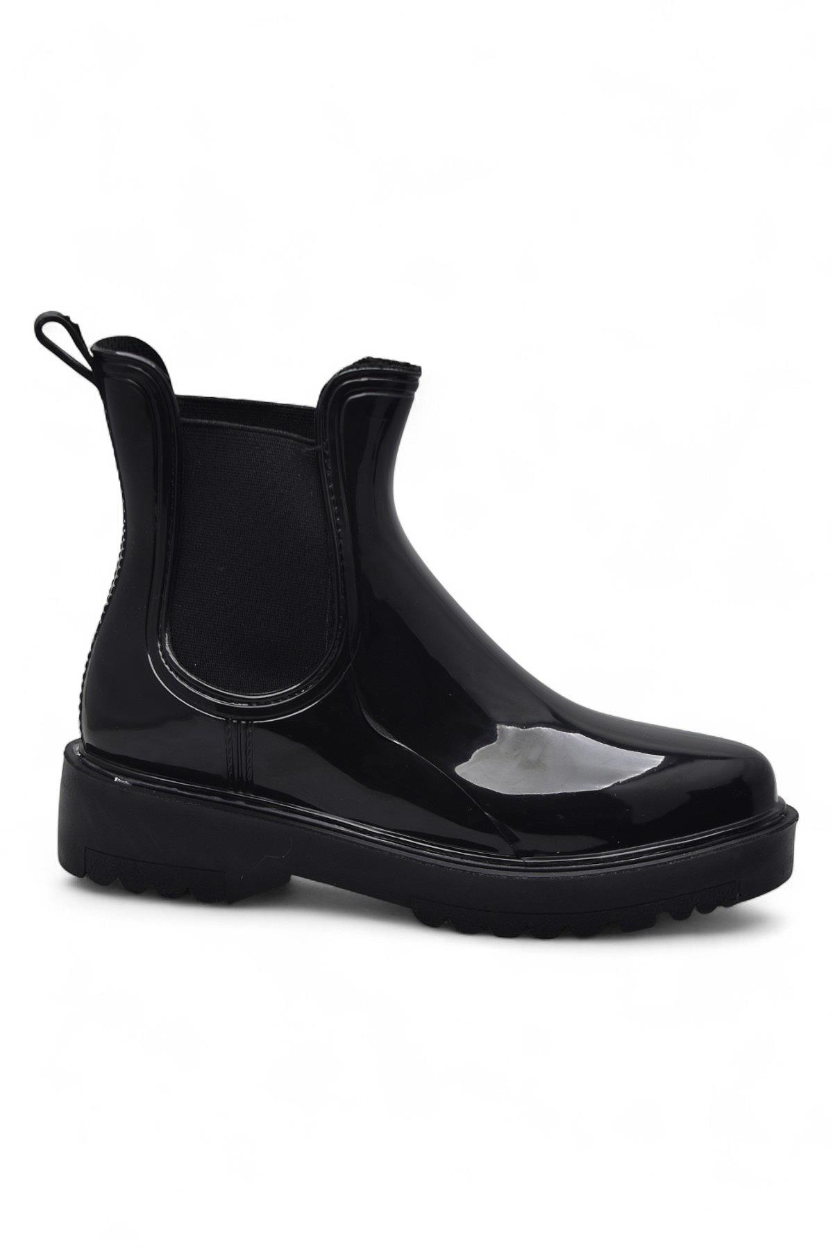 300-50 Ortopedik Taban Lastikli Günlük Kadın Bot Plastik Bot SU GEÇİRMEZ Kadın Bot - Görsel 2