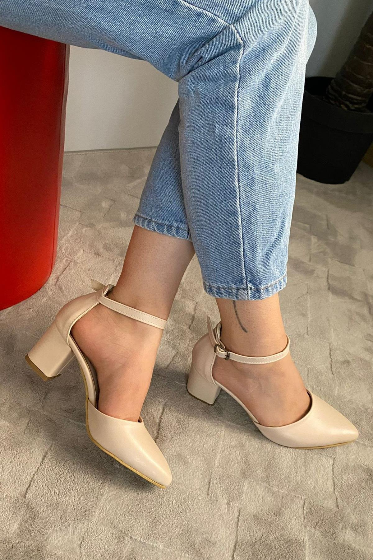 564765 Özel Üretim 41-42 Numara Kadın Topuklu Ayakkabı - Görsel 5