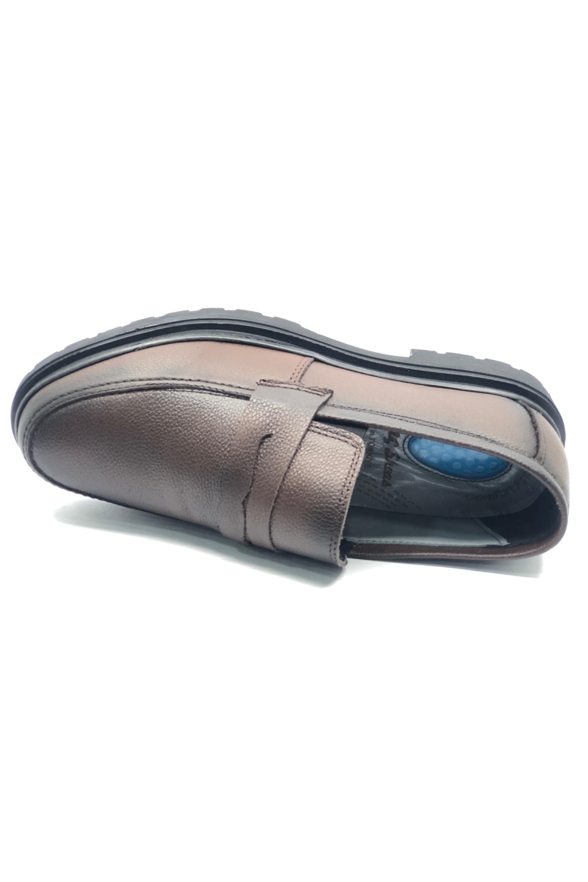 01 Hakiki Deri Ortopedik Kolej Erkek Casual Ayakkabı - Görsel 6