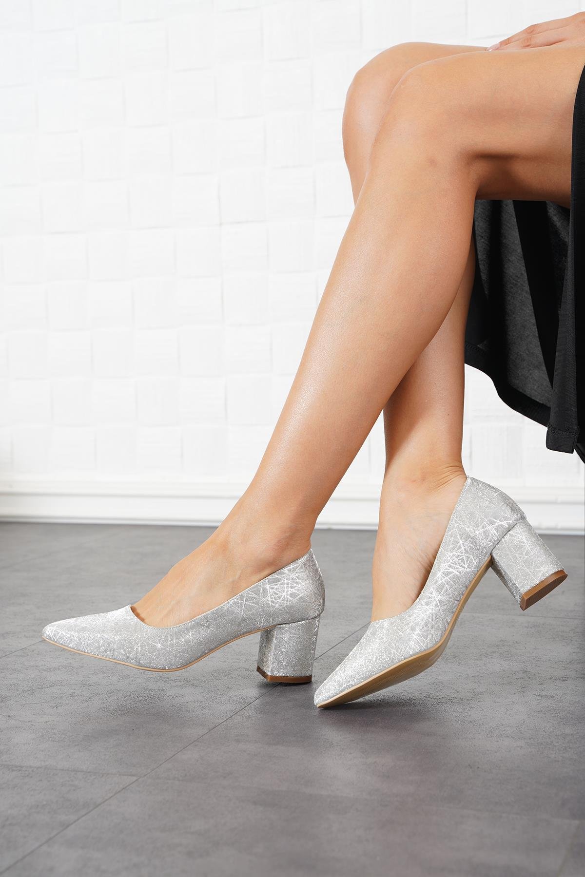 5641704 Özel Üretim 41-42 Numara Kadın Topuklu Ayakkabı - Görsel 5