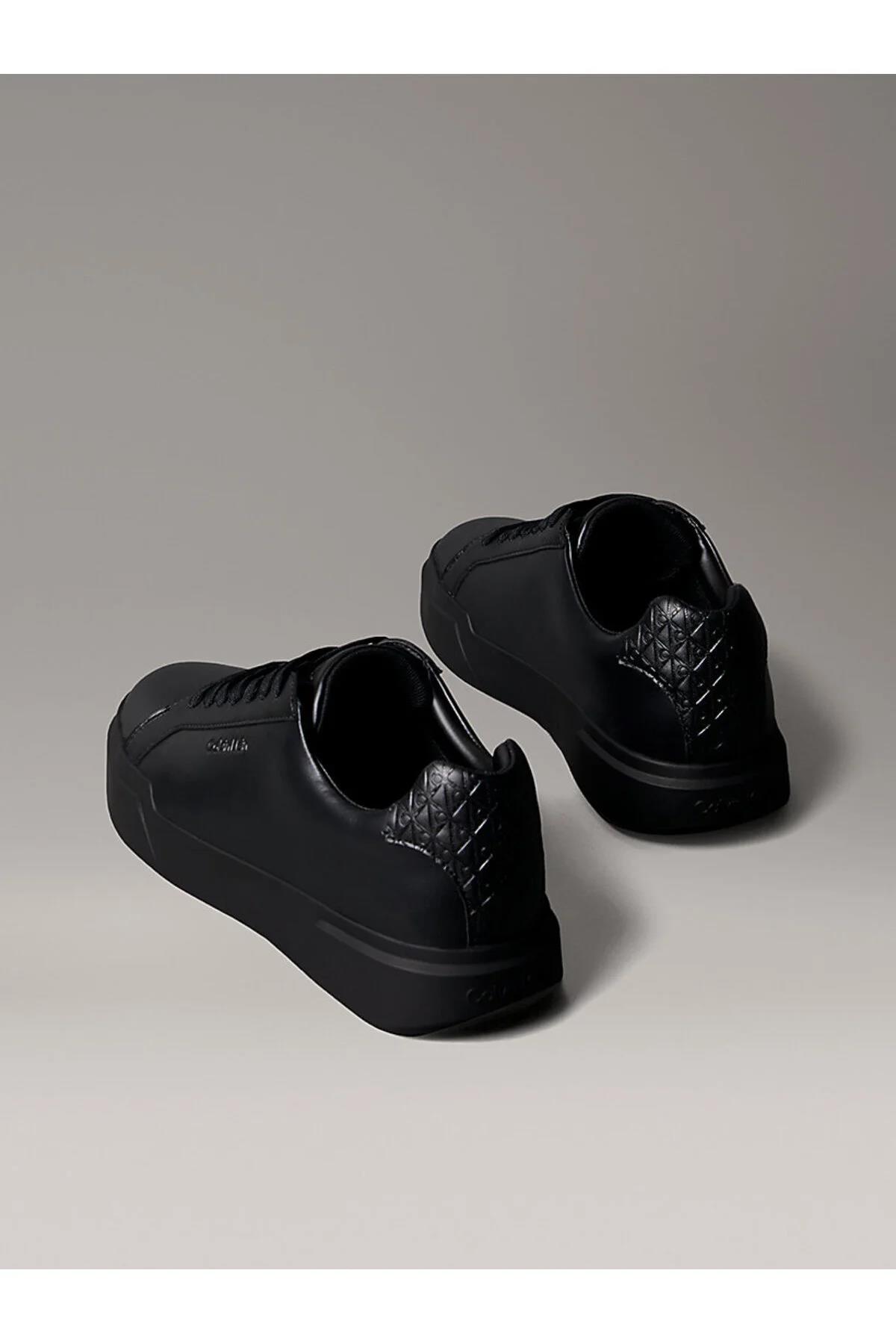 Erkek Chunky Cupsole Laceup Lth Bt Aop Ayakkabı Hm0Hm020700Gj - Görsel 3