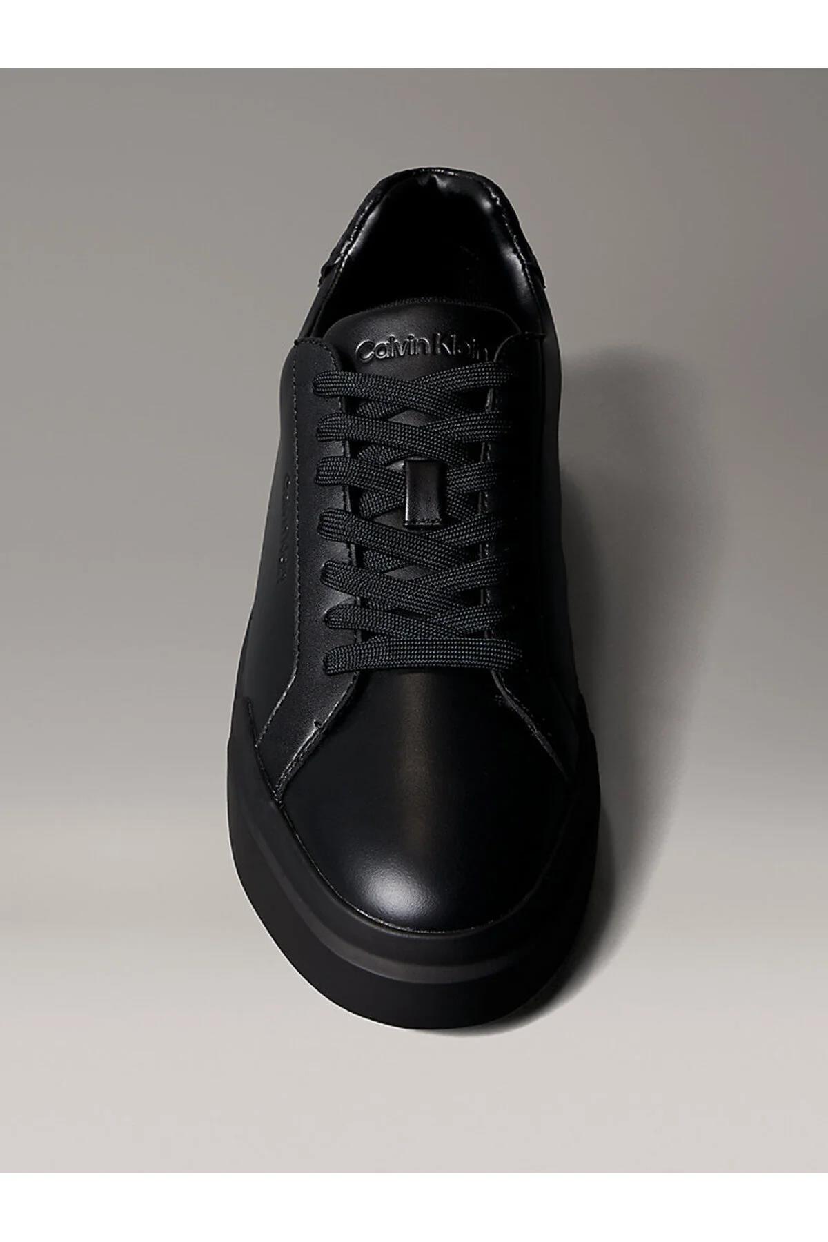 Erkek Chunky Cupsole Laceup Lth Bt Aop Ayakkabı Hm0Hm020700Gj - Görsel 4