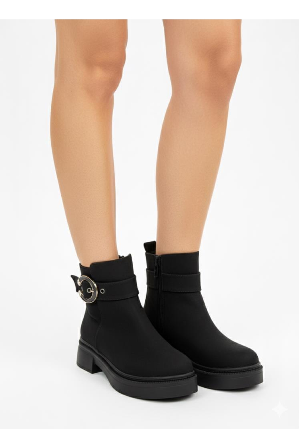 209138 Siyah Günlük Fermuarlı Kadın Bot - Görsel 2