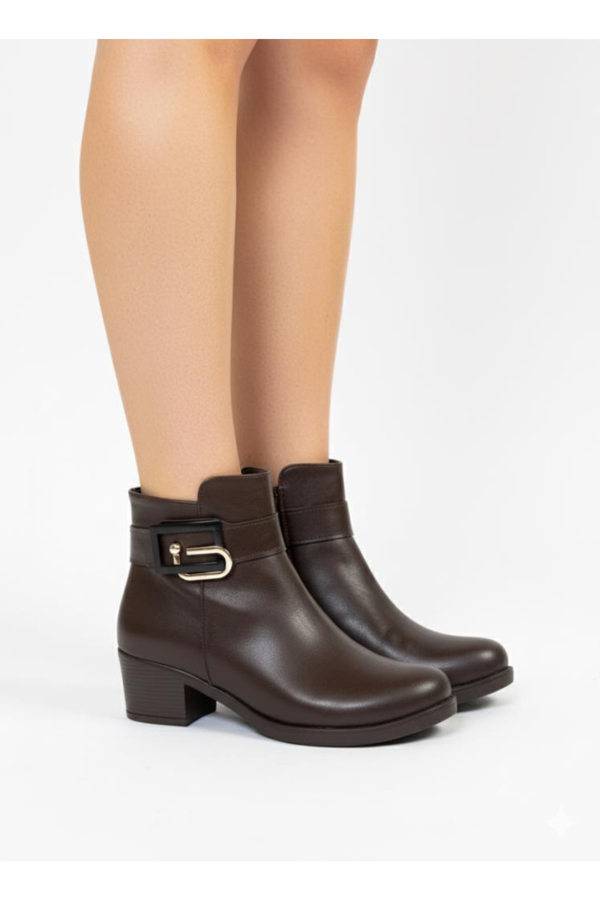 354198 Fermuarlı Topuklu Kadın Bot - Görsel 2