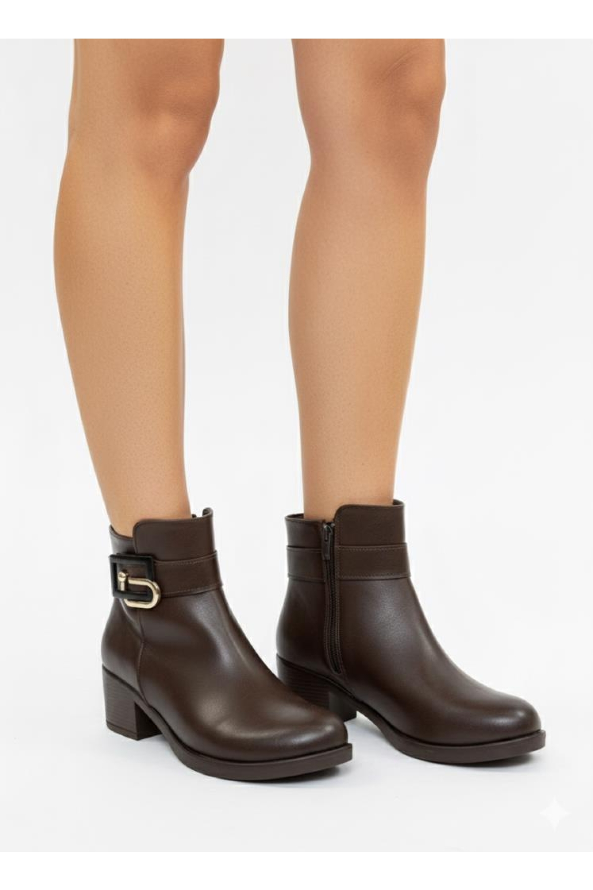 354198 Fermuarlı Topuklu Kadın Bot - Görsel 3