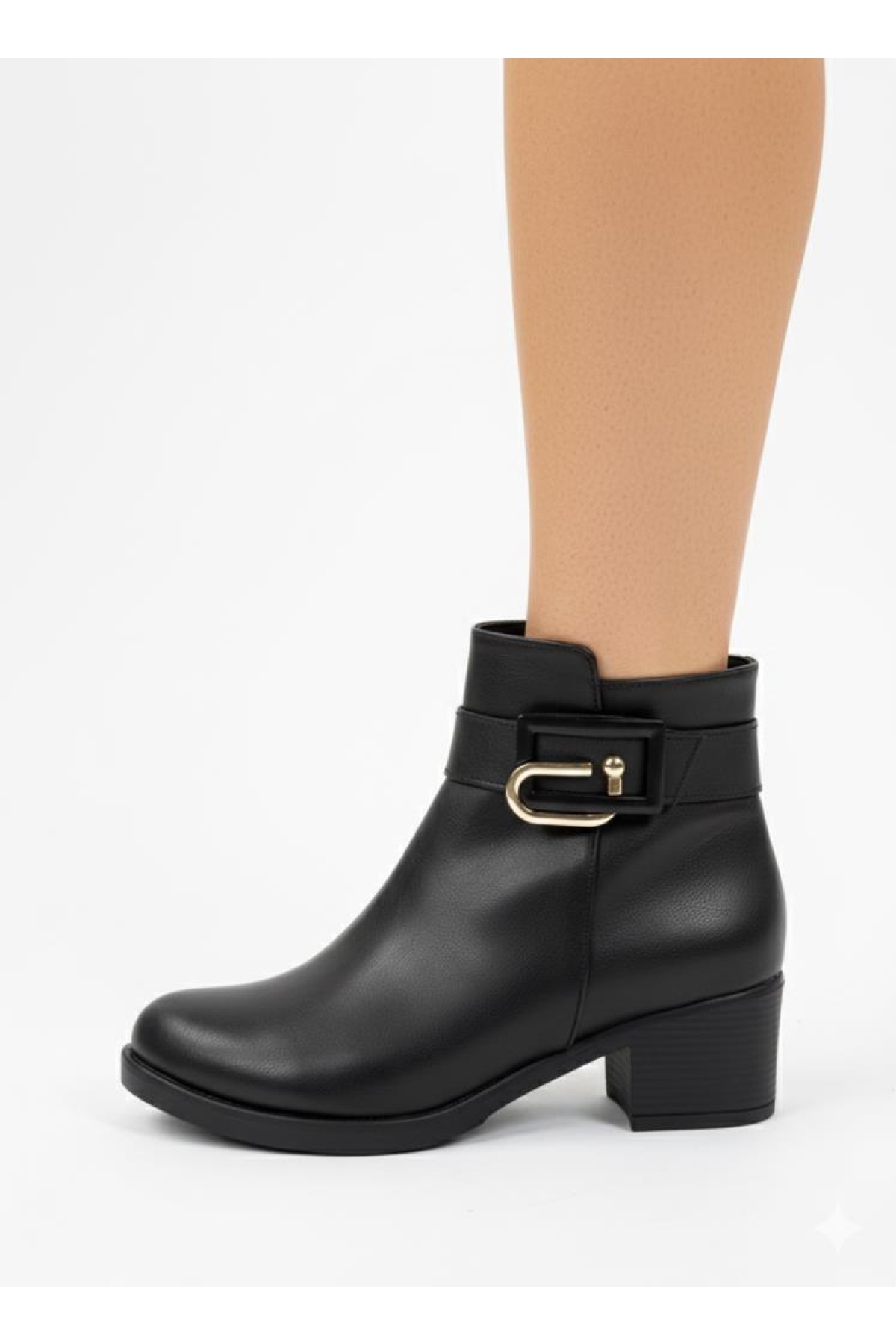 354198 Fermuarlı Topuklu Kadın Bot - Görsel 2