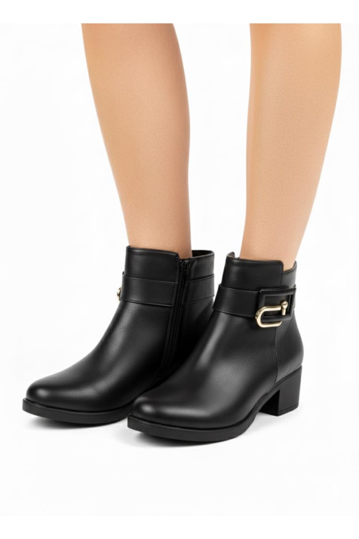 354198 Fermuarlı Topuklu Kadın Bot - Görsel 3