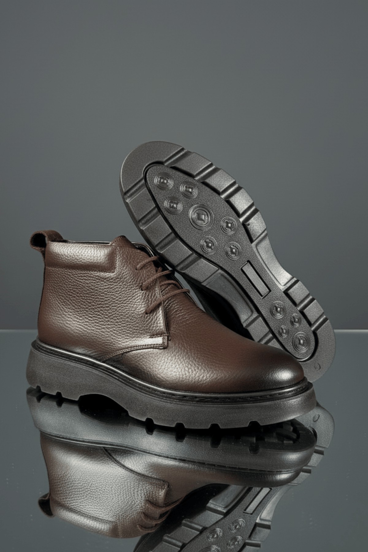 HENRY Garantili Bağcıklı Hakiki Deri Rahat Taban Erkek Chelsea Bot - Görsel 3