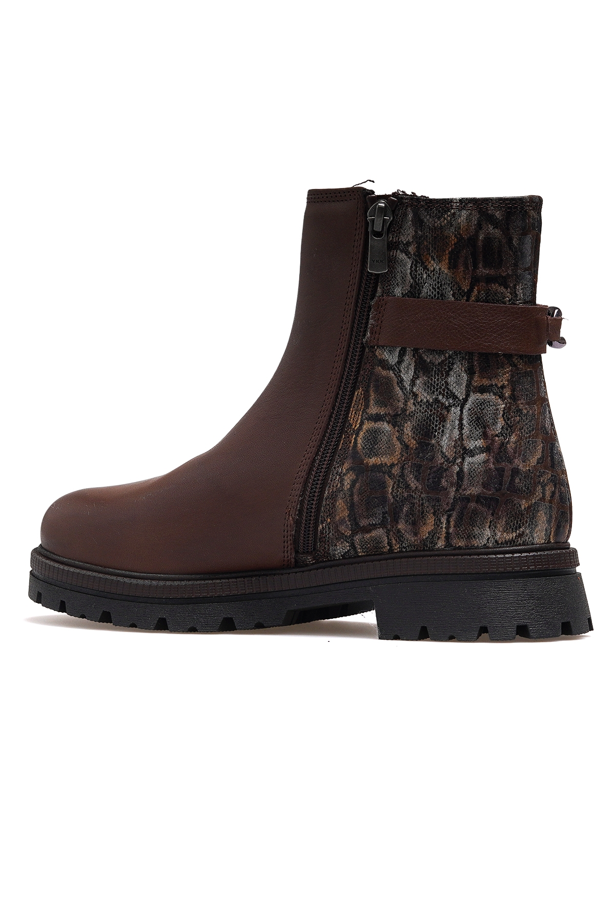 Kadın Hakiki Deri Toka Detaylı Günlük Bot 25k D25kb-4240 Z Kahve - Görsel 4