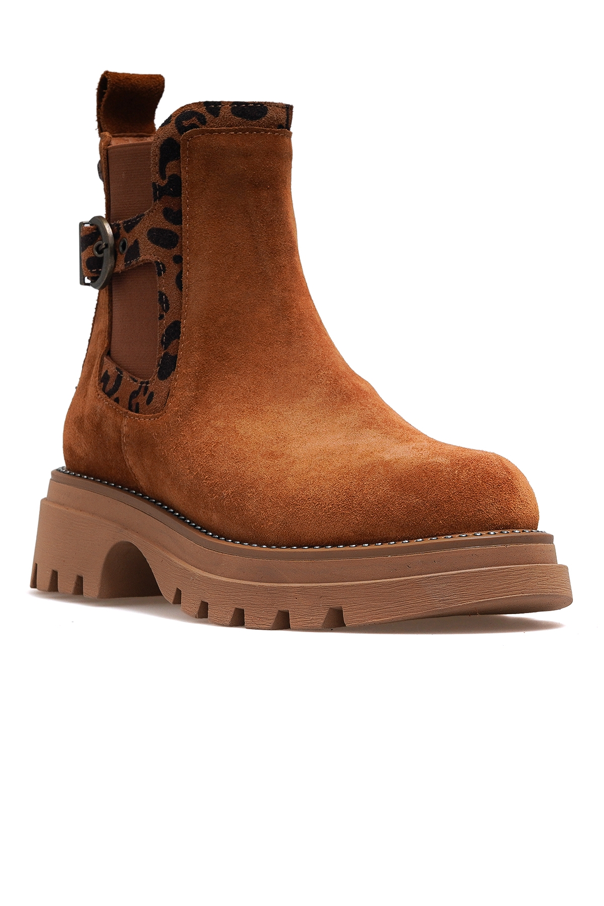 Kadın Hakiki Deri Casual Günlük Bot 25k D25kb-4185 Z Taba Süet - Görsel 5