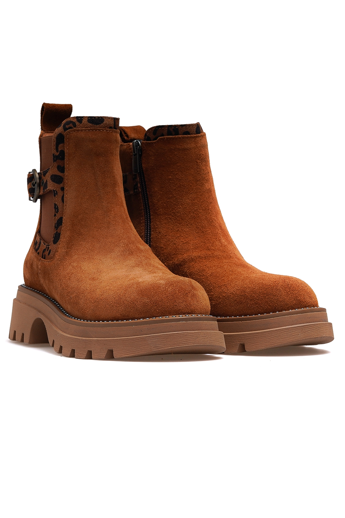 Kadın Hakiki Deri Casual Günlük Bot 25k D25kb-4185 Z Taba Süet - Görsel 6