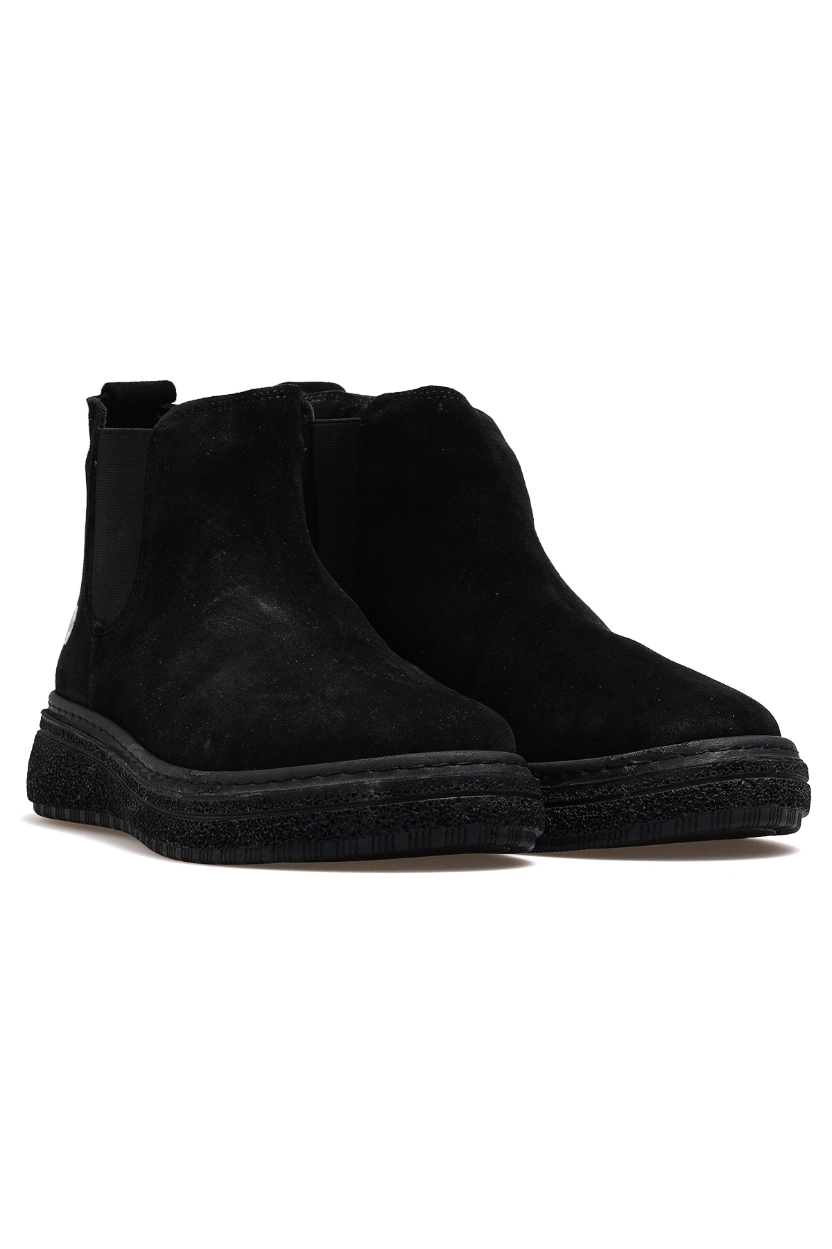 Kadın Hakiki Deri Casual Günlük Bot 25k D25kb-1065 Z Siyah Süet - Görsel 6