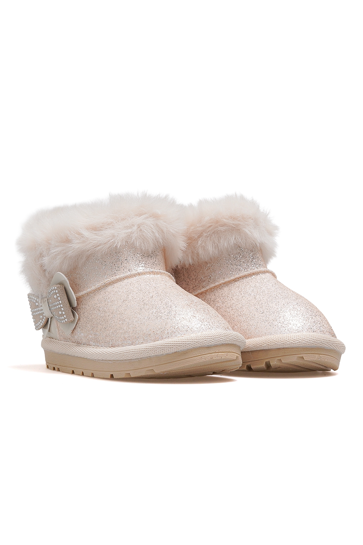 Curly Kız Çocuk Tüylü Günlük Bot 25k Buck3061 Bej - Görsel 6