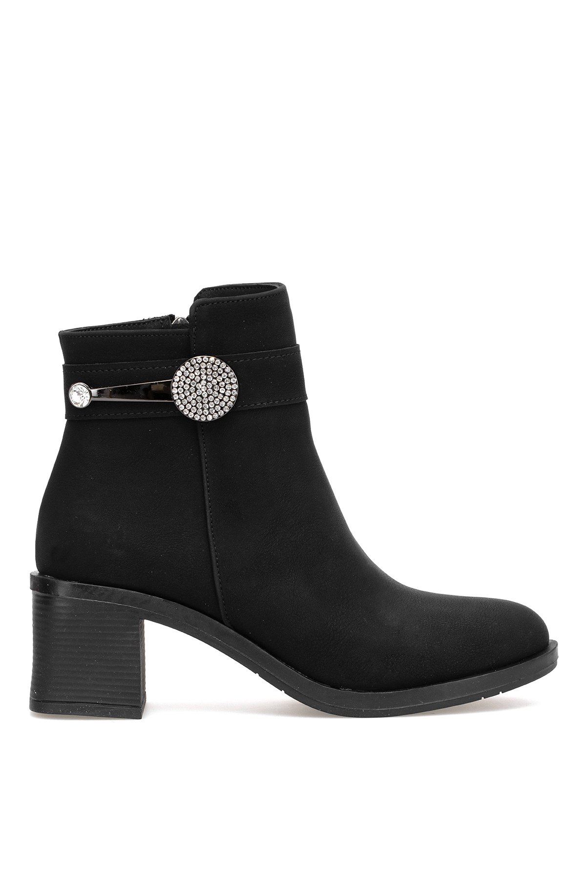 Elit OZRHB1512N Kadın Taşlı Topuklu Bot Siyah - Görsel 2