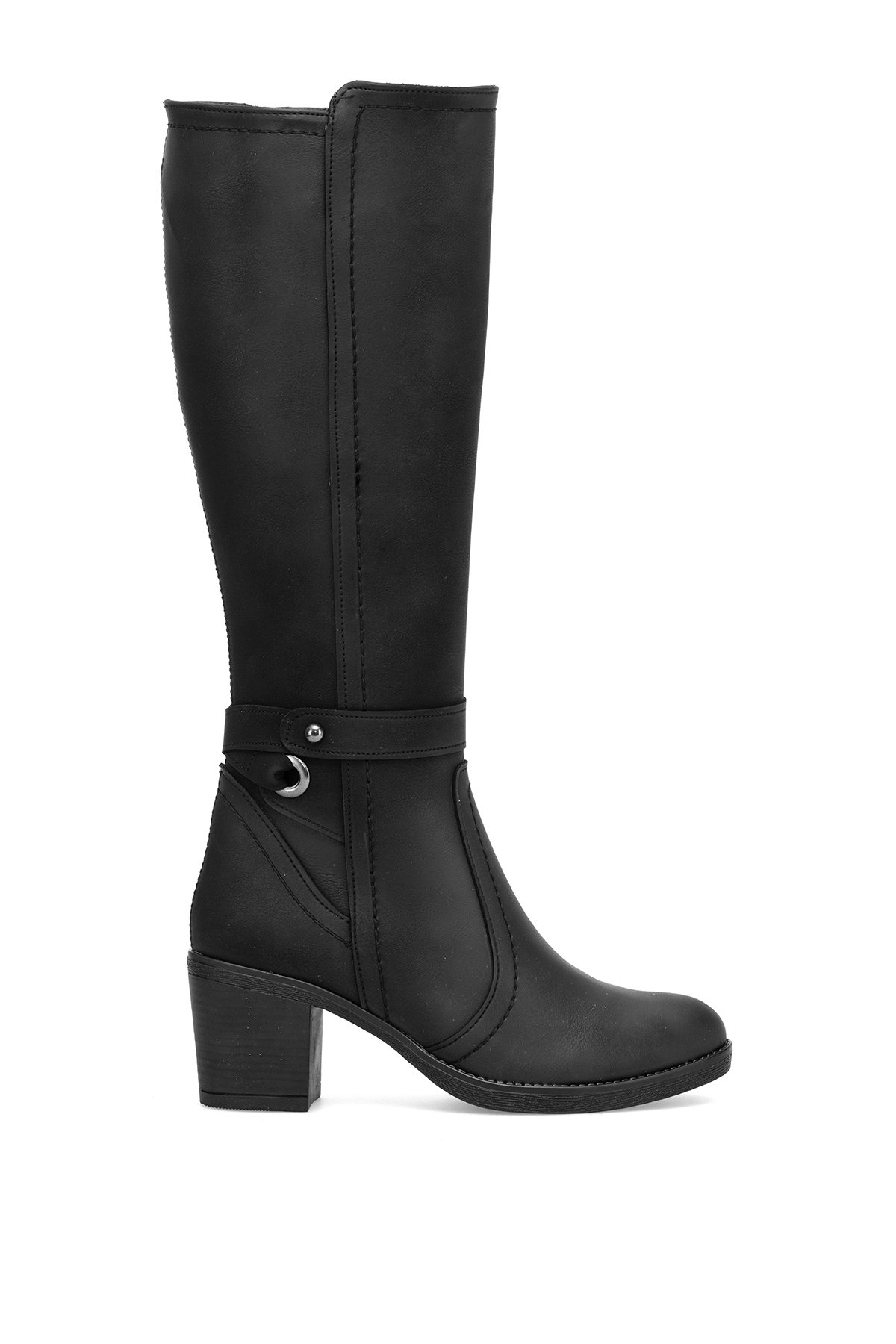 Elit SYHZ2112 Kadın Topuklu Çizme Siyah - Görsel 2