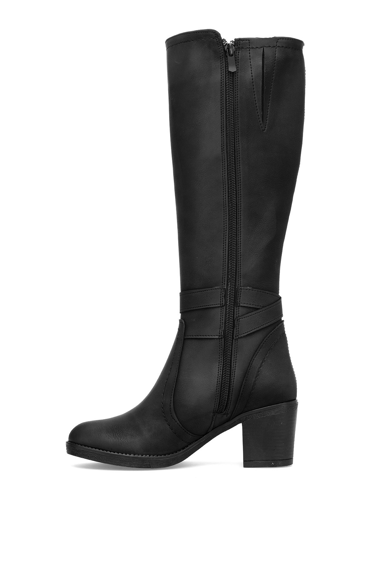 Elit SYHZ2112 Kadın Topuklu Çizme Siyah - Görsel 5