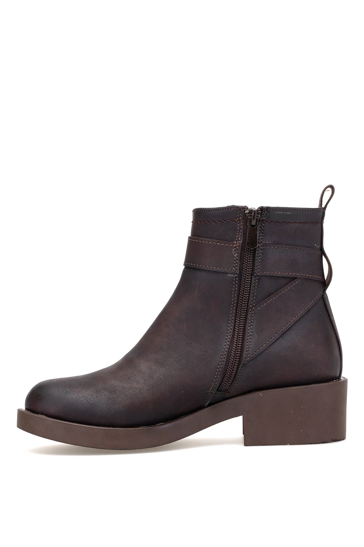 Elit SYHZ1211 Kadın Topuklu Bot Kahverengi - Görsel 5
