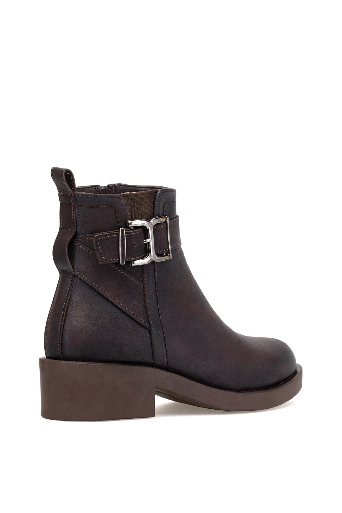 Elit SYHZ1211 Kadın Topuklu Bot Kahverengi - Görsel 6