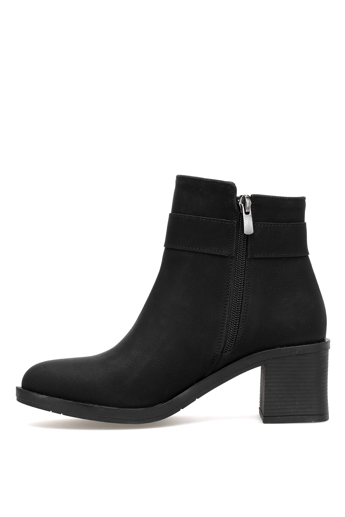 Ayakkabı Fuarı Ayakkabı Fuarı Elit OZRHB1506N Kadın Tokalı Topuklu Bot Siyah | Flo Siyah - 5. görsel