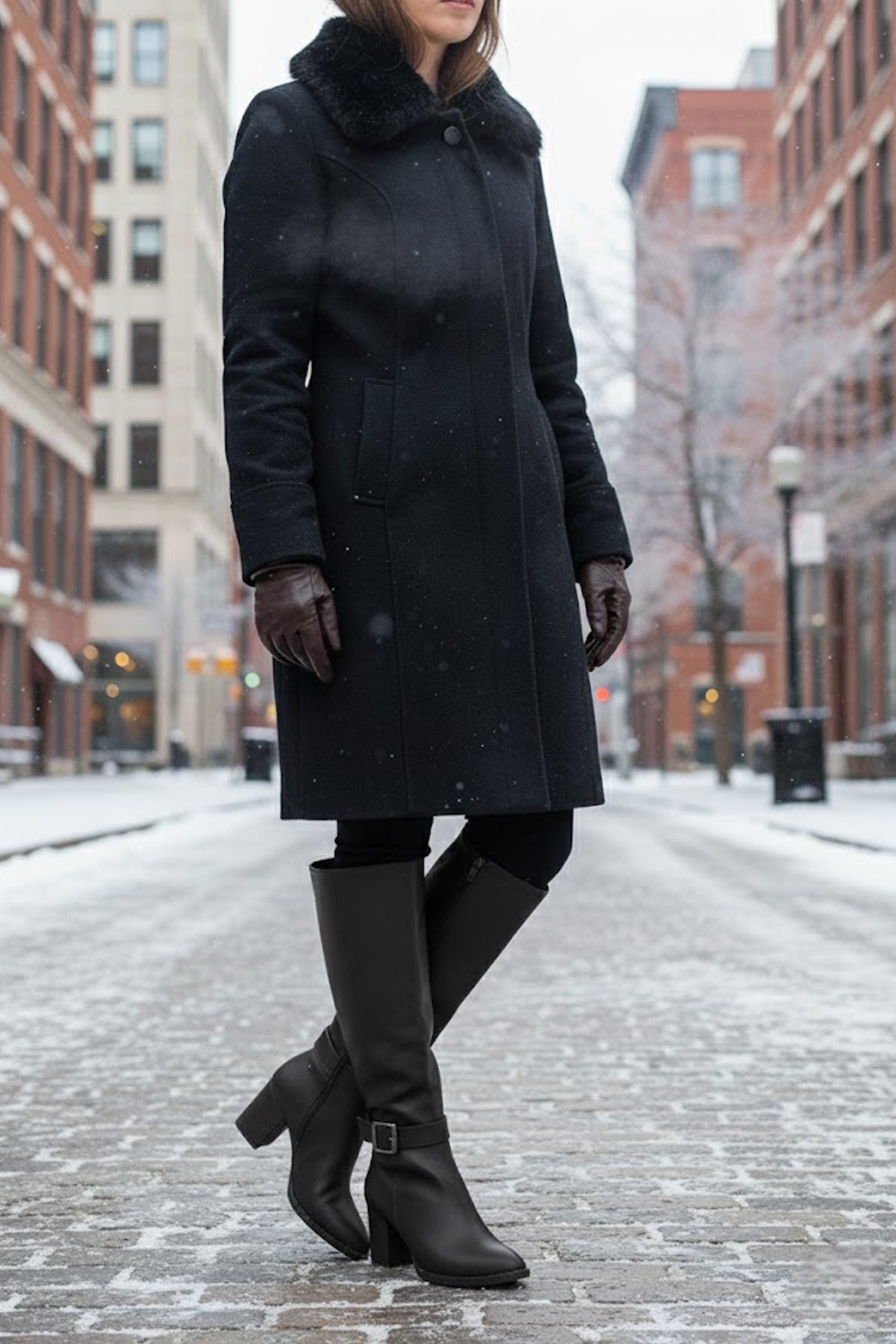 Elit OZRKM701 Kadın Topuklu Çizme Siyah - Görsel 3