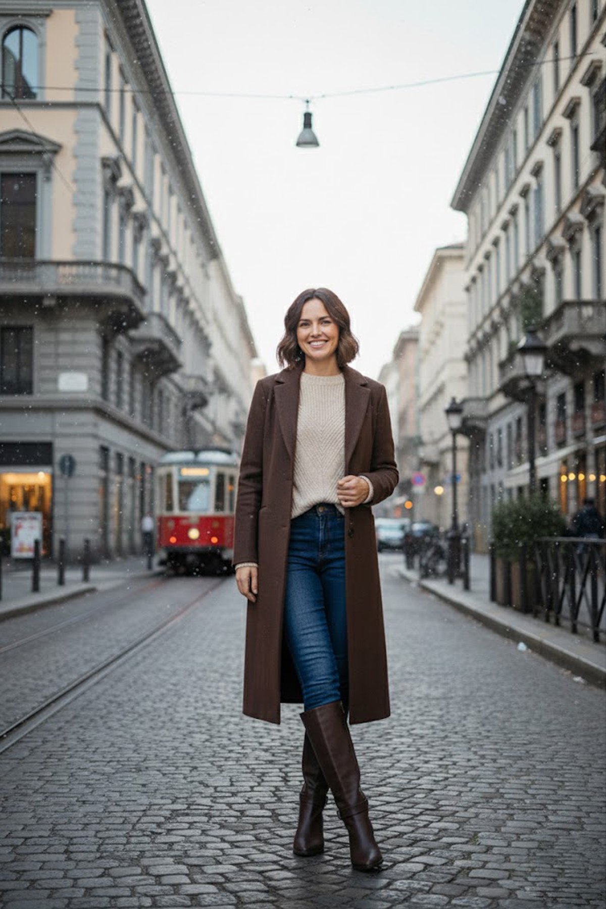 Elit OZRKM701 Kadın Topuklu Çizme Kahverengi - Görsel 4