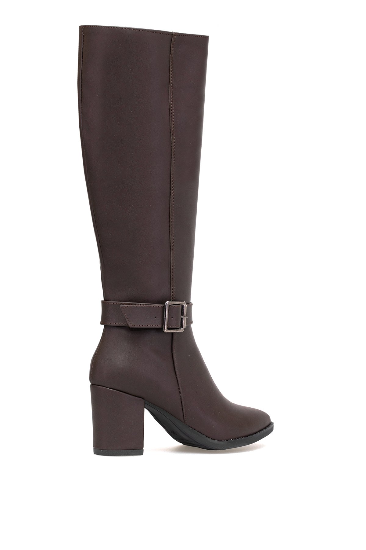 Elit OZRKM701 Kadın Topuklu Çizme Kahverengi - Görsel 8