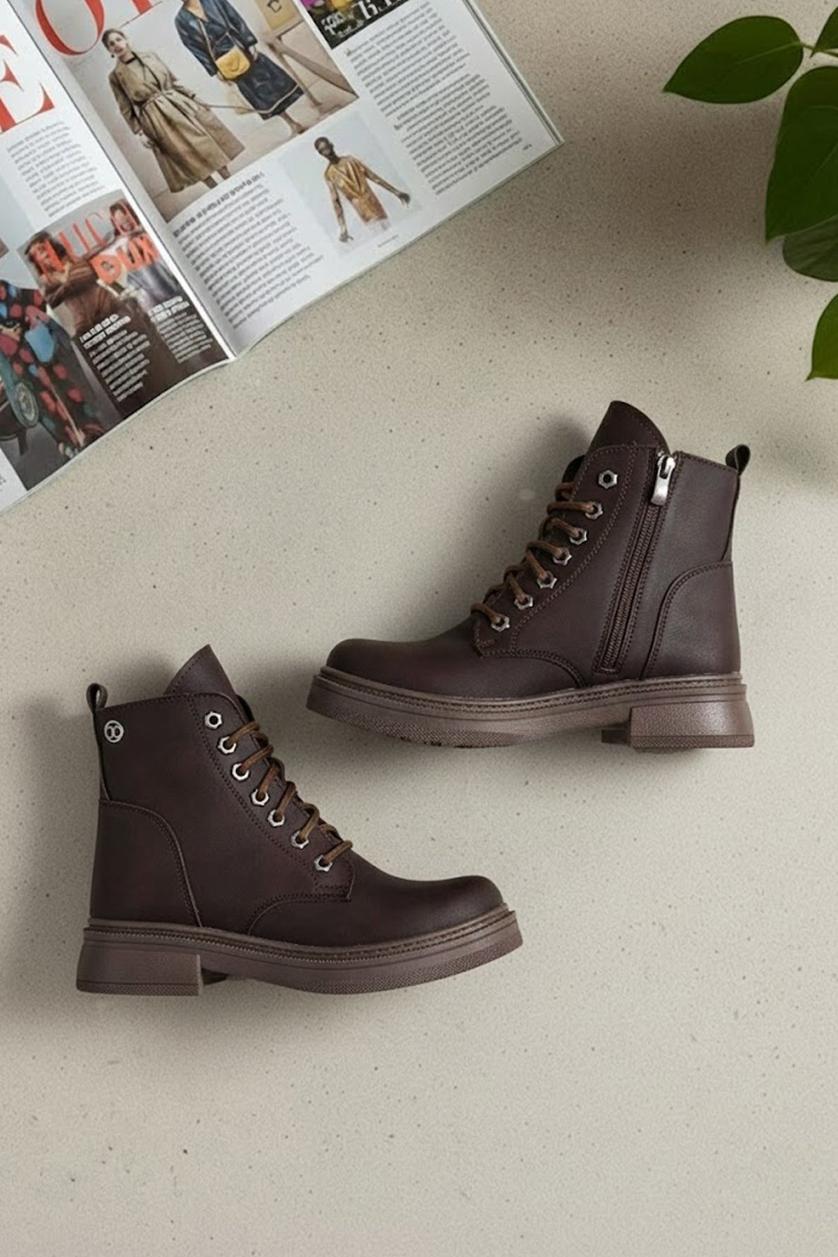 Elit OZRSL909SN Kadın Klasik Bot Kahverengi - Görsel 3