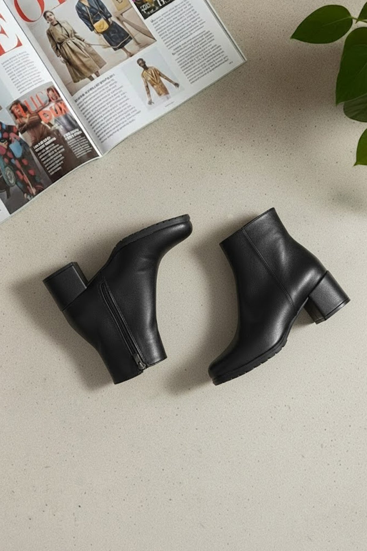 Elit OZRON635C Kadın Topuklu Bot Siyah - Görsel 3