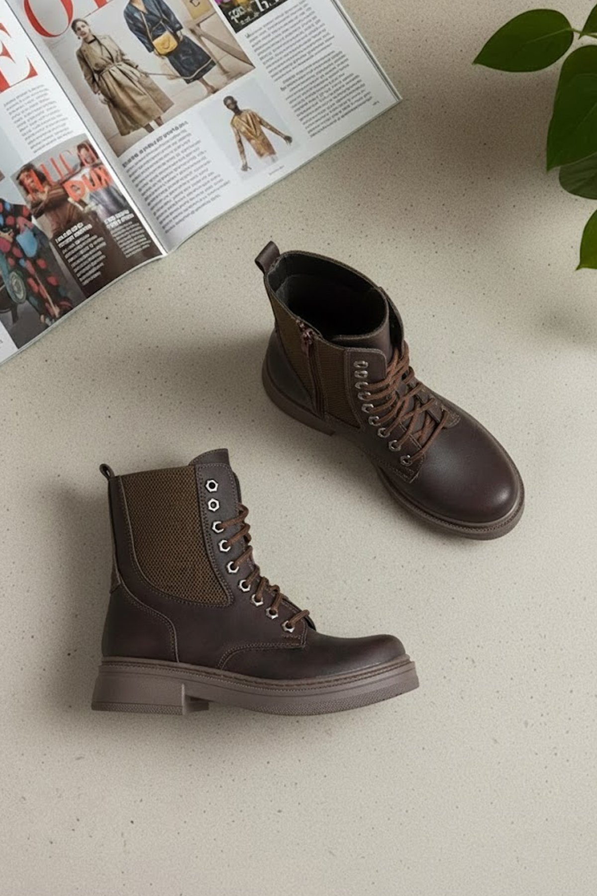 Elit OZRSL902N Kadın Klasik Bot Kahverengi - Görsel 3