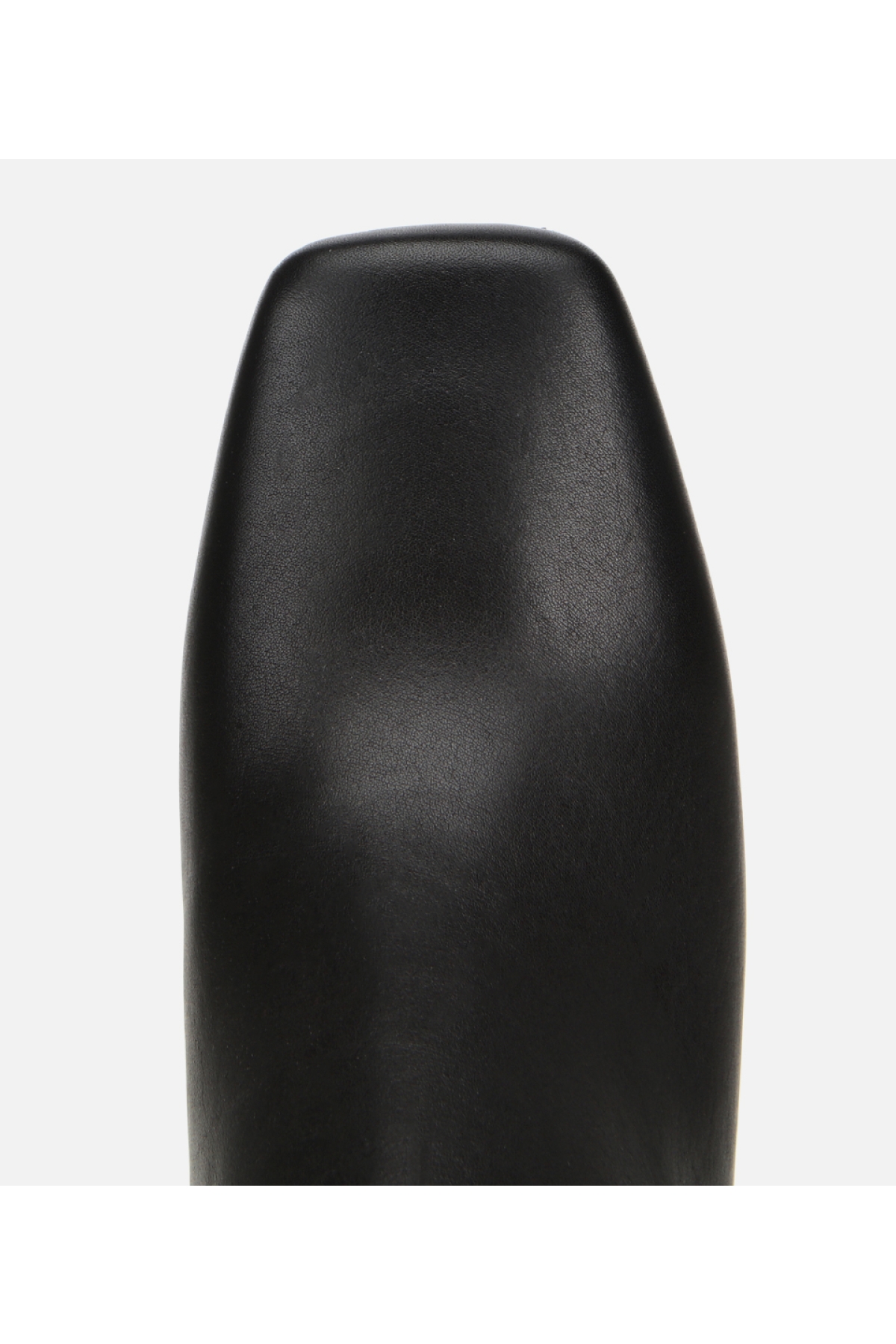 Kadın Deri Siyah Küt Burunlu Topuklu Bot - Görsel 6