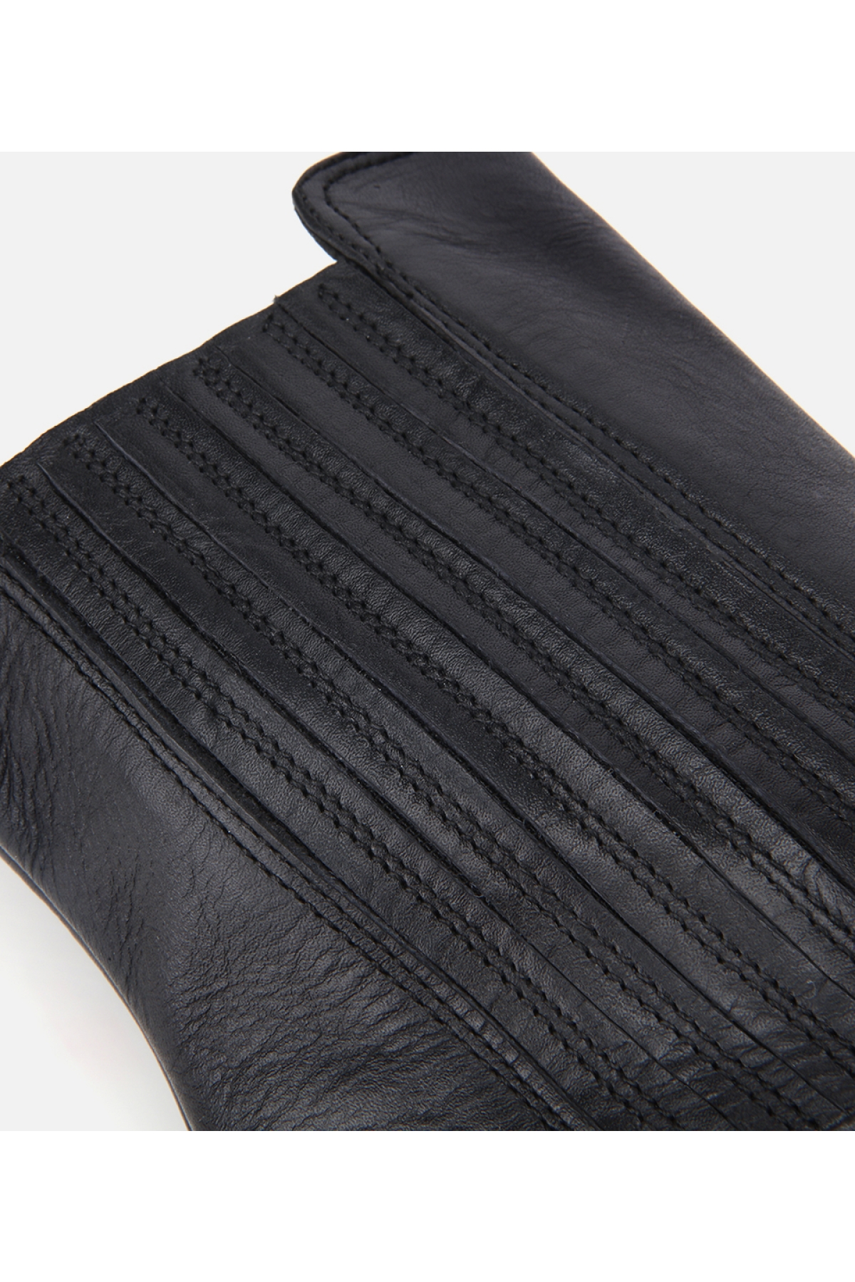 Kadın Deri Siyah Lastik Detaylı Sivri Burunlu Topuklu Bot - Görsel 8