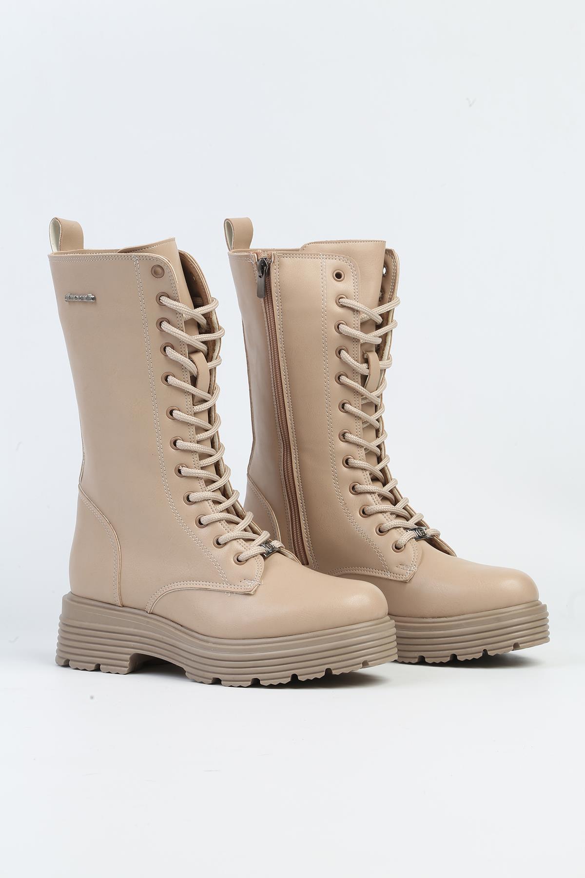 ® |PC-52402-3076 Bej Cilt - Kadın Bot - Görsel 3