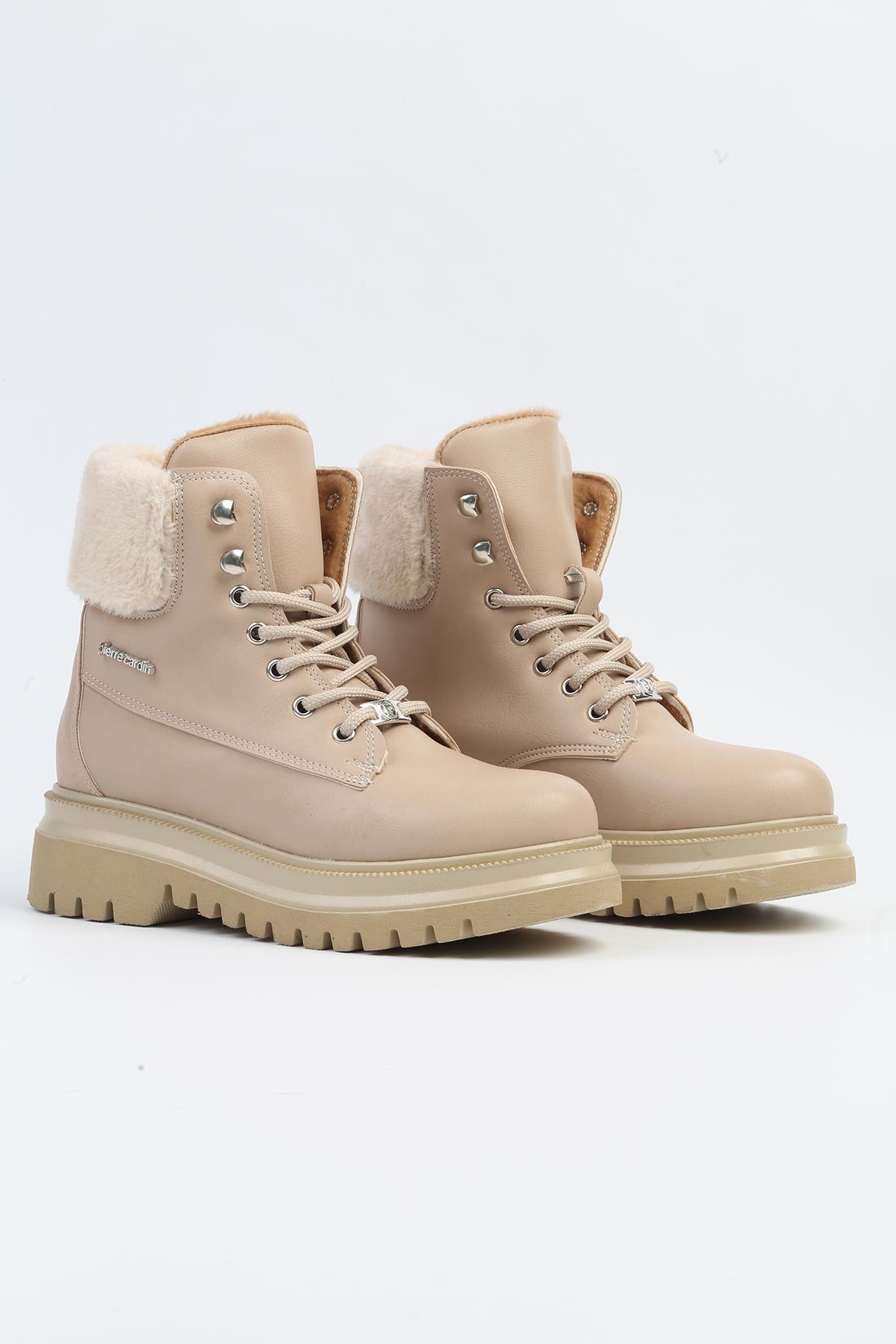 ® | PC-52435-3076 Bej Cilt - Kadın Bot - Görsel 3
