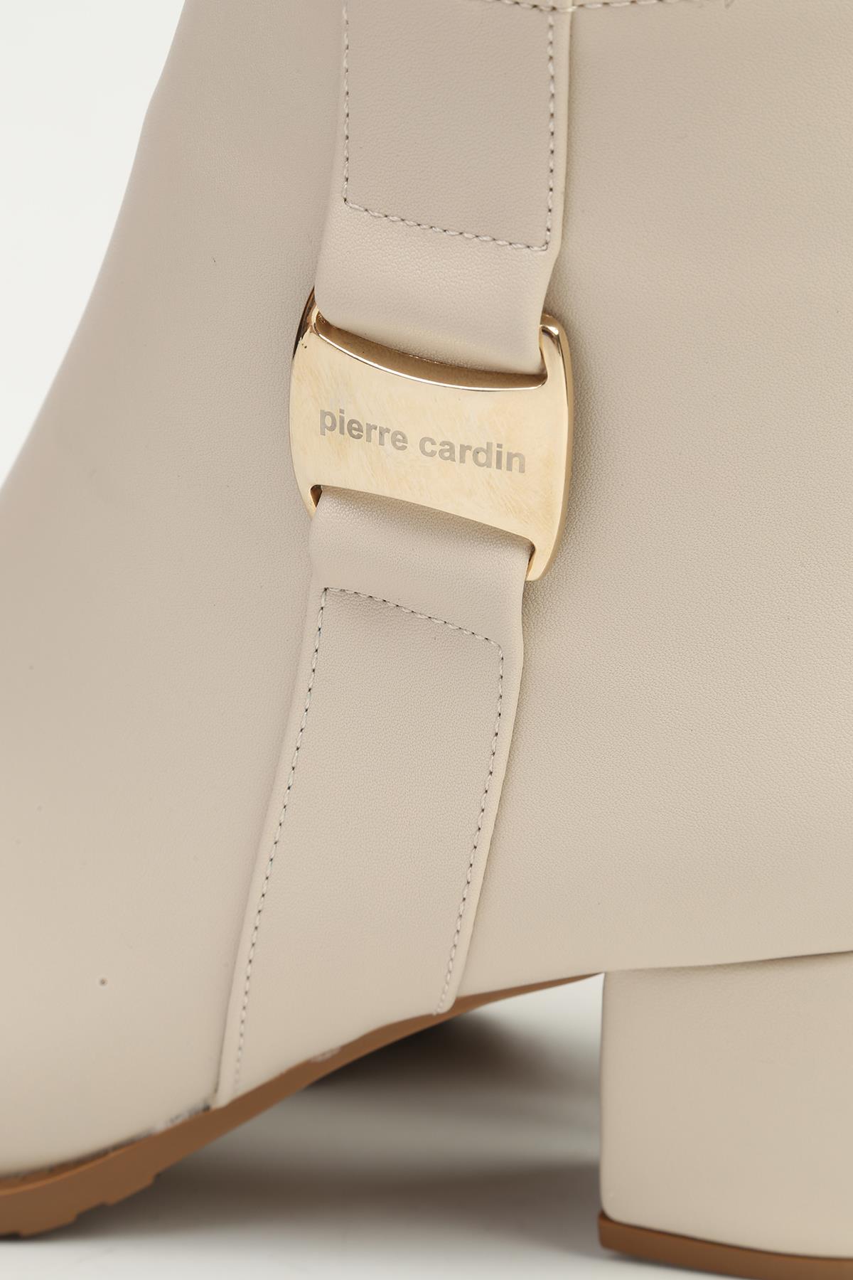 Krem Yarım Fermuarlı Bot PC-55109 - Görsel 5