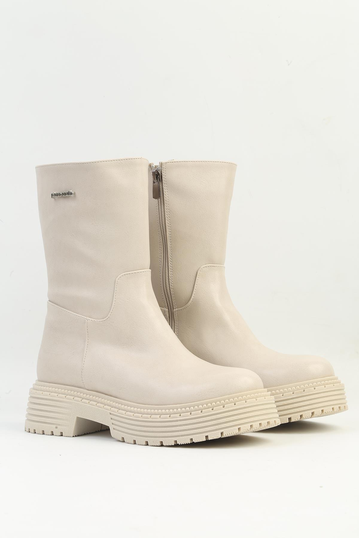 ® | PC-52419-3076 Krem Cilt - Kadın Bot - Görsel 4