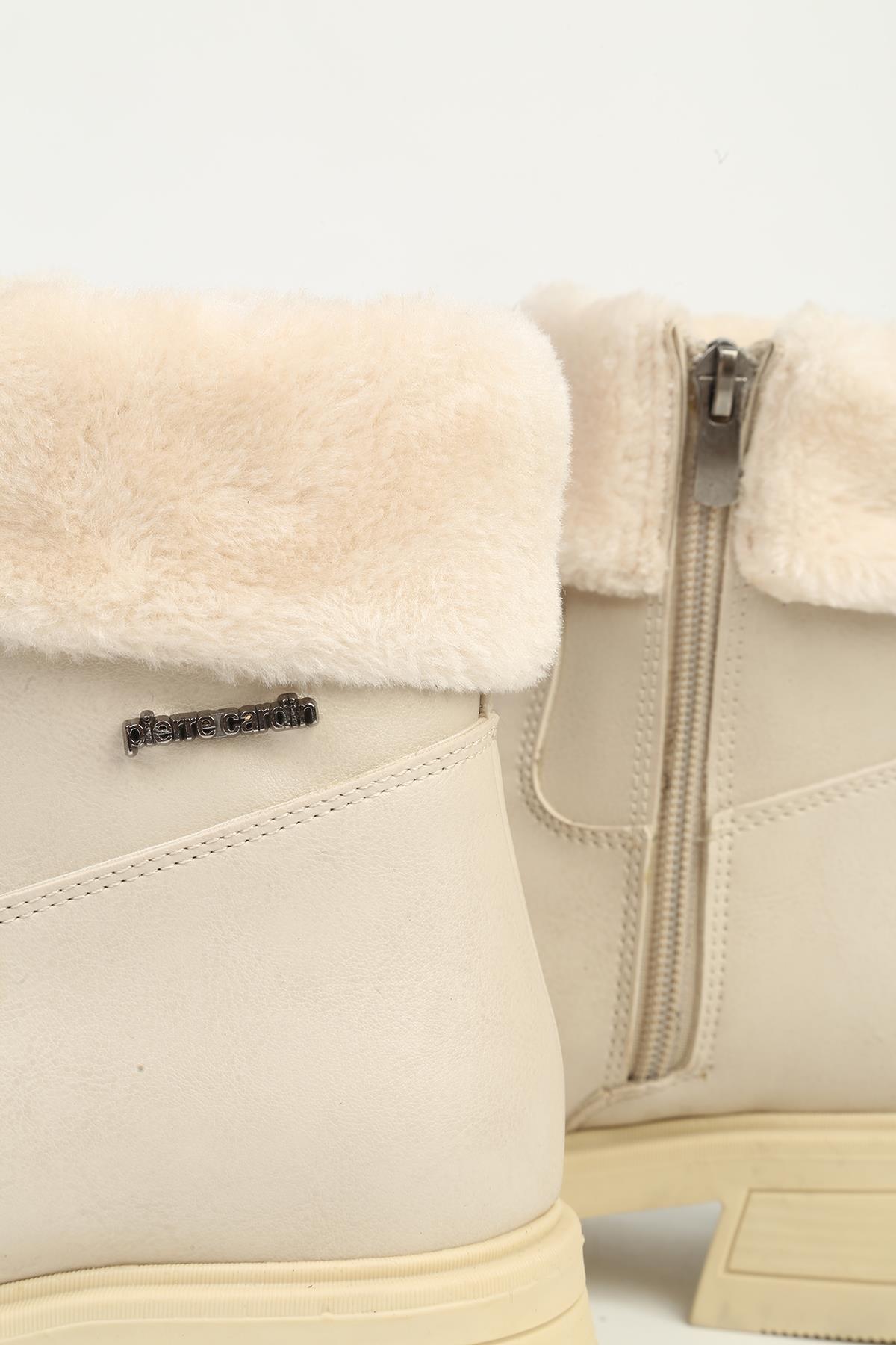 Krem Yarım Kürklü Bot PC-55268 - Görsel 5