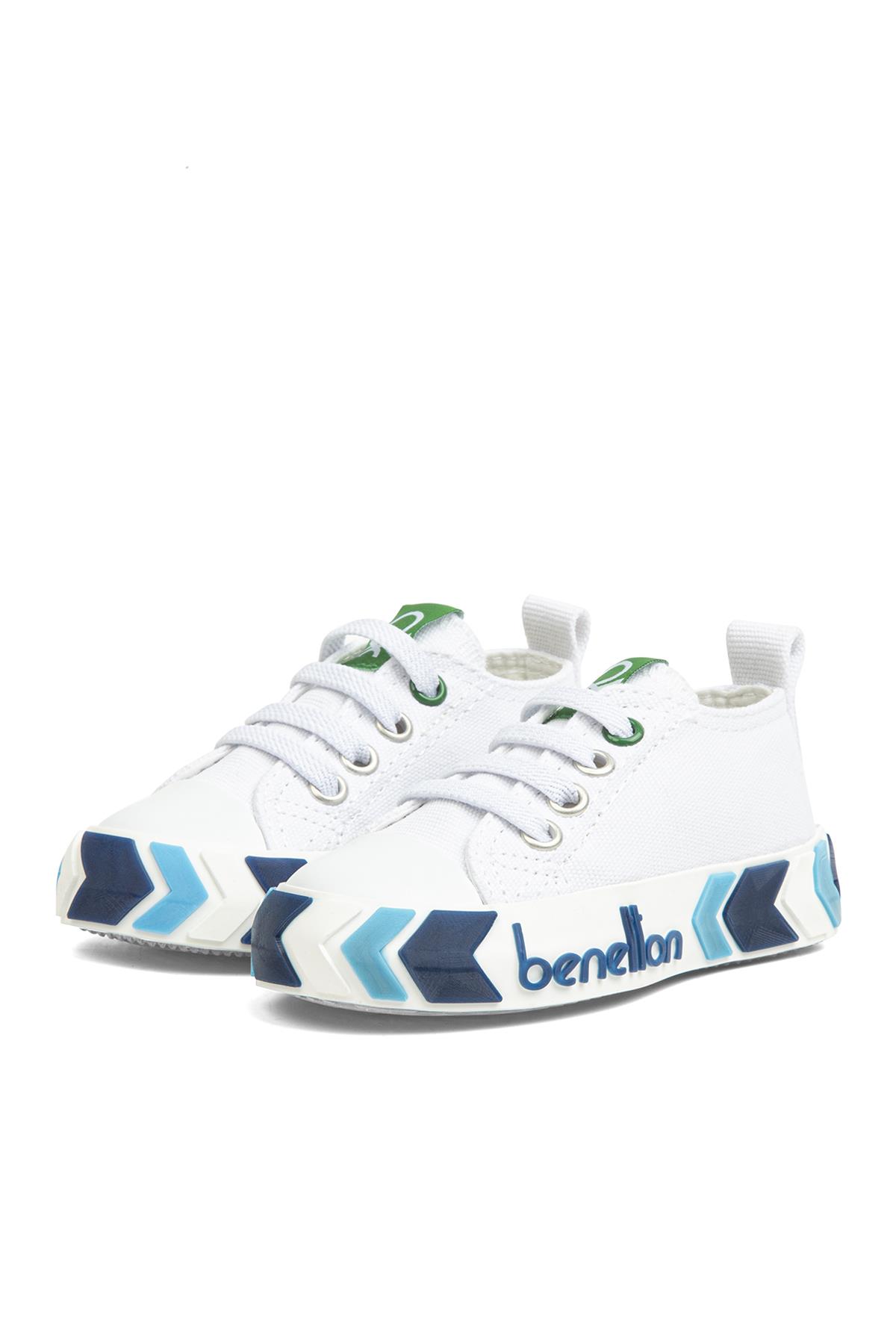 ® | BN-30642 - 3394 Beyaz Lacivert - Çocuk Spor Ayakkabı - Görsel 5