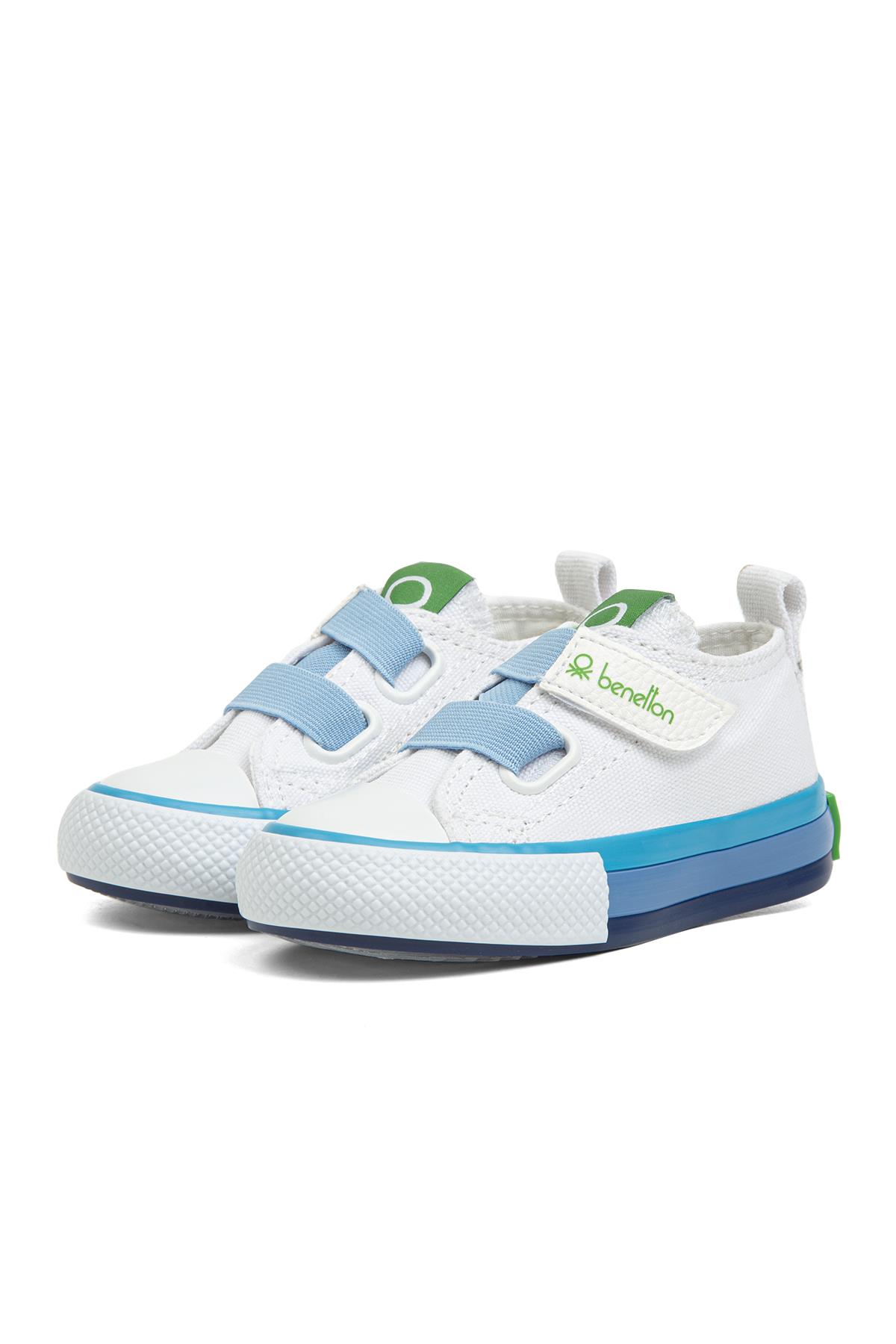 ® | BN-30648 - 3394 Beyaz Mavi - Çocuk Spor Ayakkabı - Görsel 5