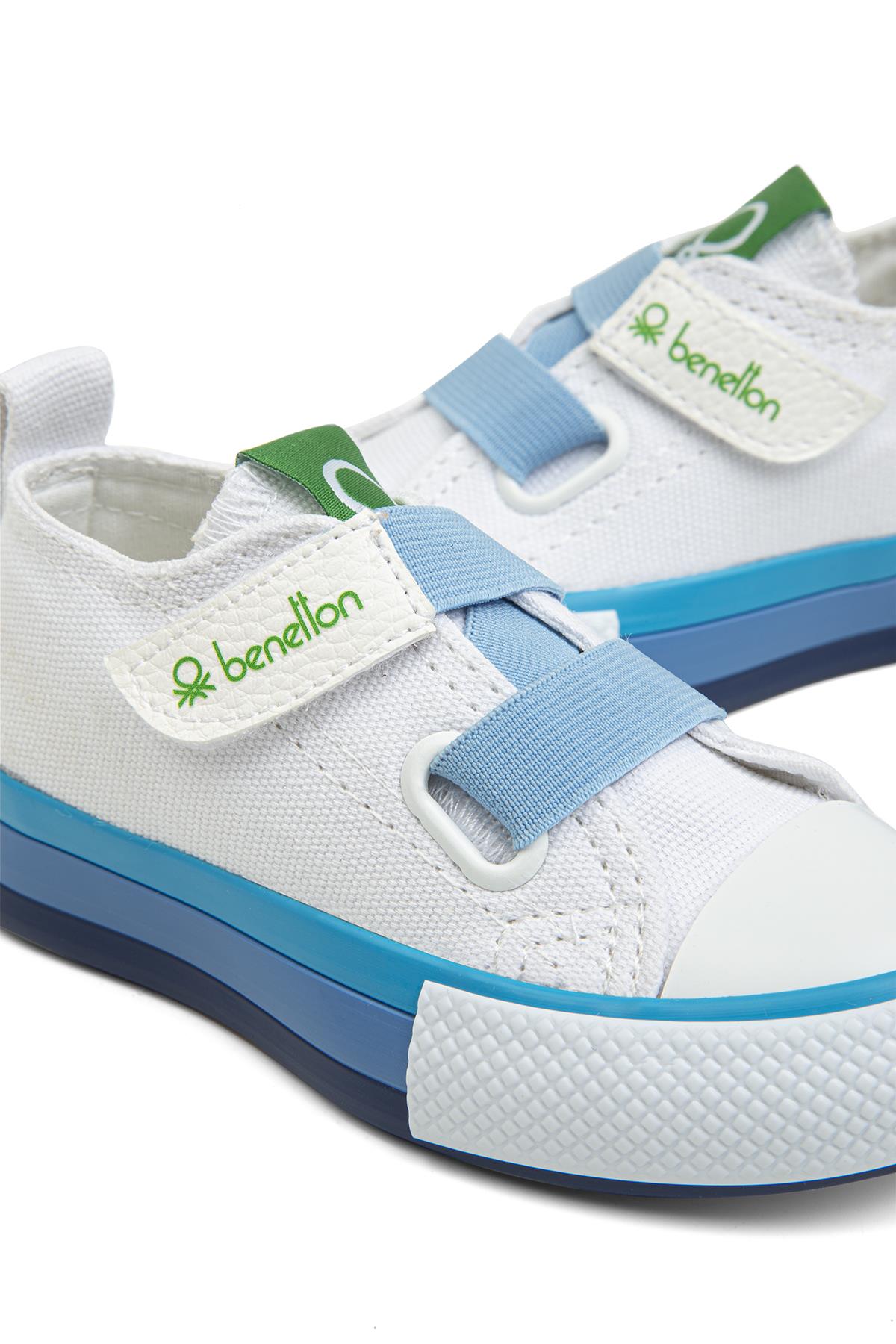 ® | BN-30648 - 3394 Beyaz Mavi - Çocuk Spor Ayakkabı - Görsel 6