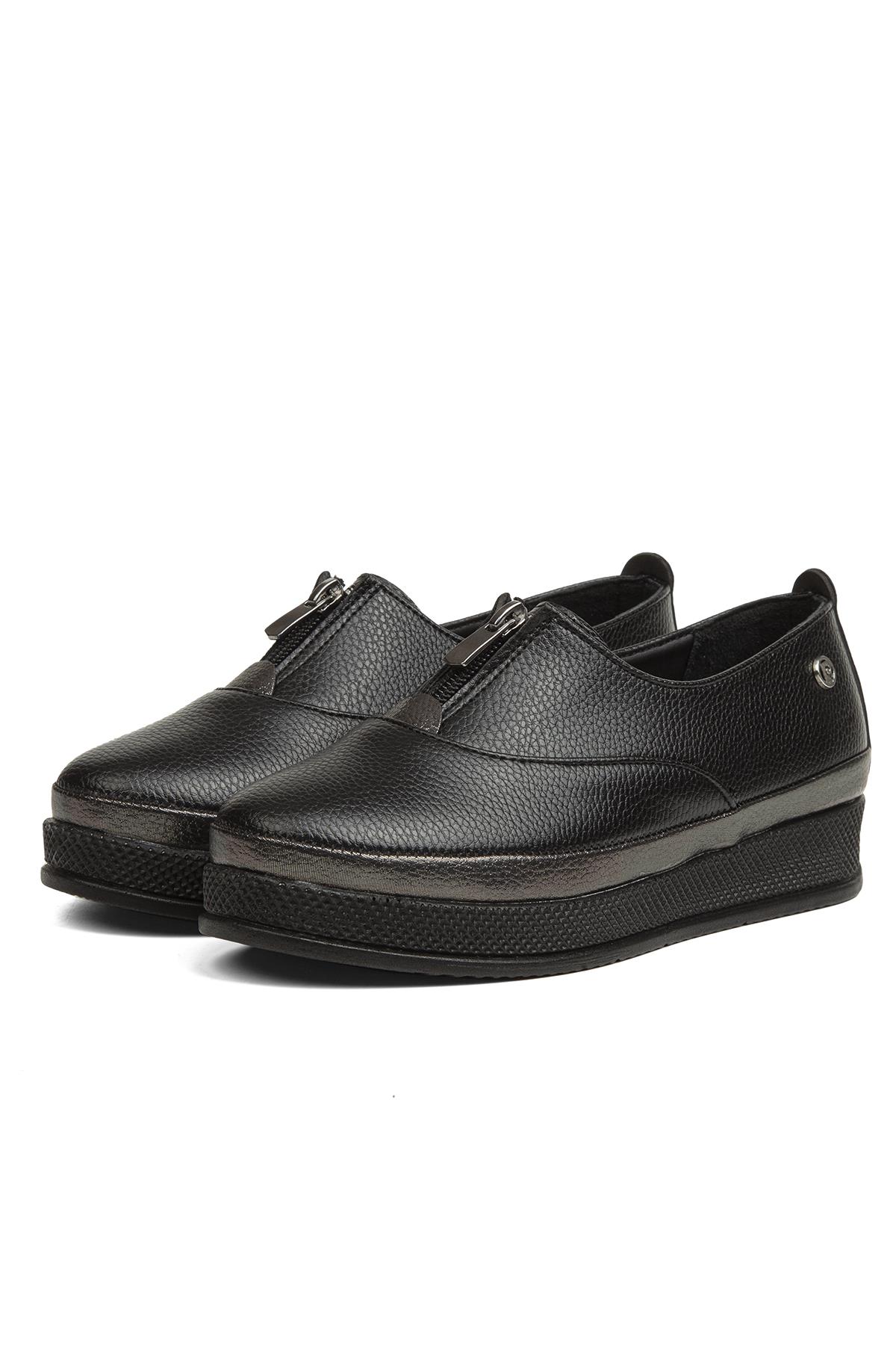 ® | PC-51921-3530 Siyah - Kadın Günlük Ayakkabı - Görsel 5